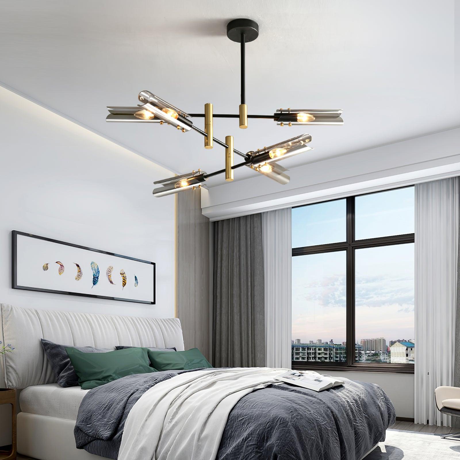 Lustra Chandelier Double 6-Light Modern - Letslighting