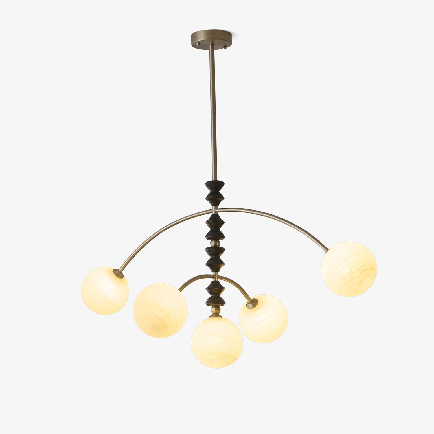 Cucarara Traditional Nordic Art Arc Wood Chandelier - Letslighting