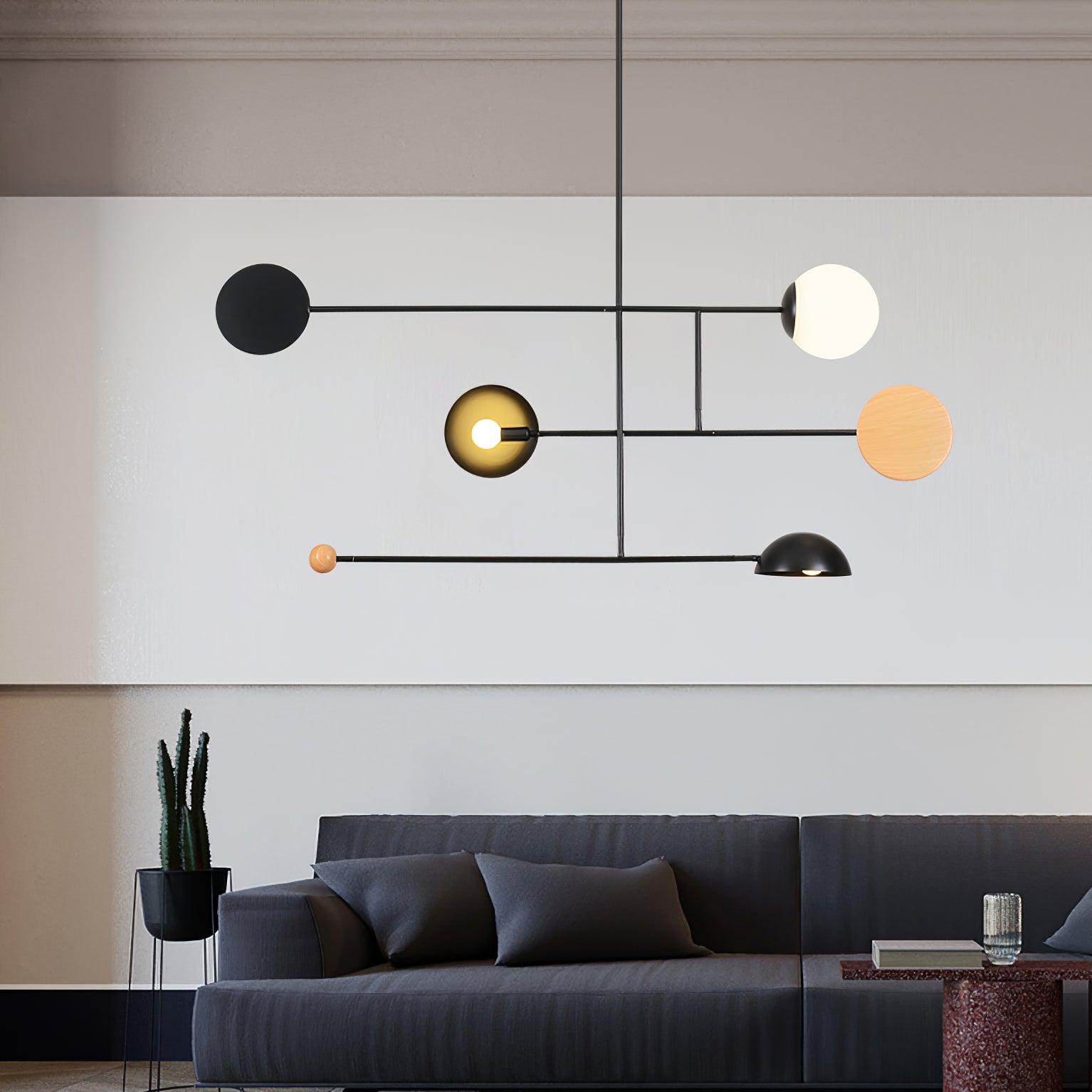 Orbital Balance Modern Linear Pendant Light