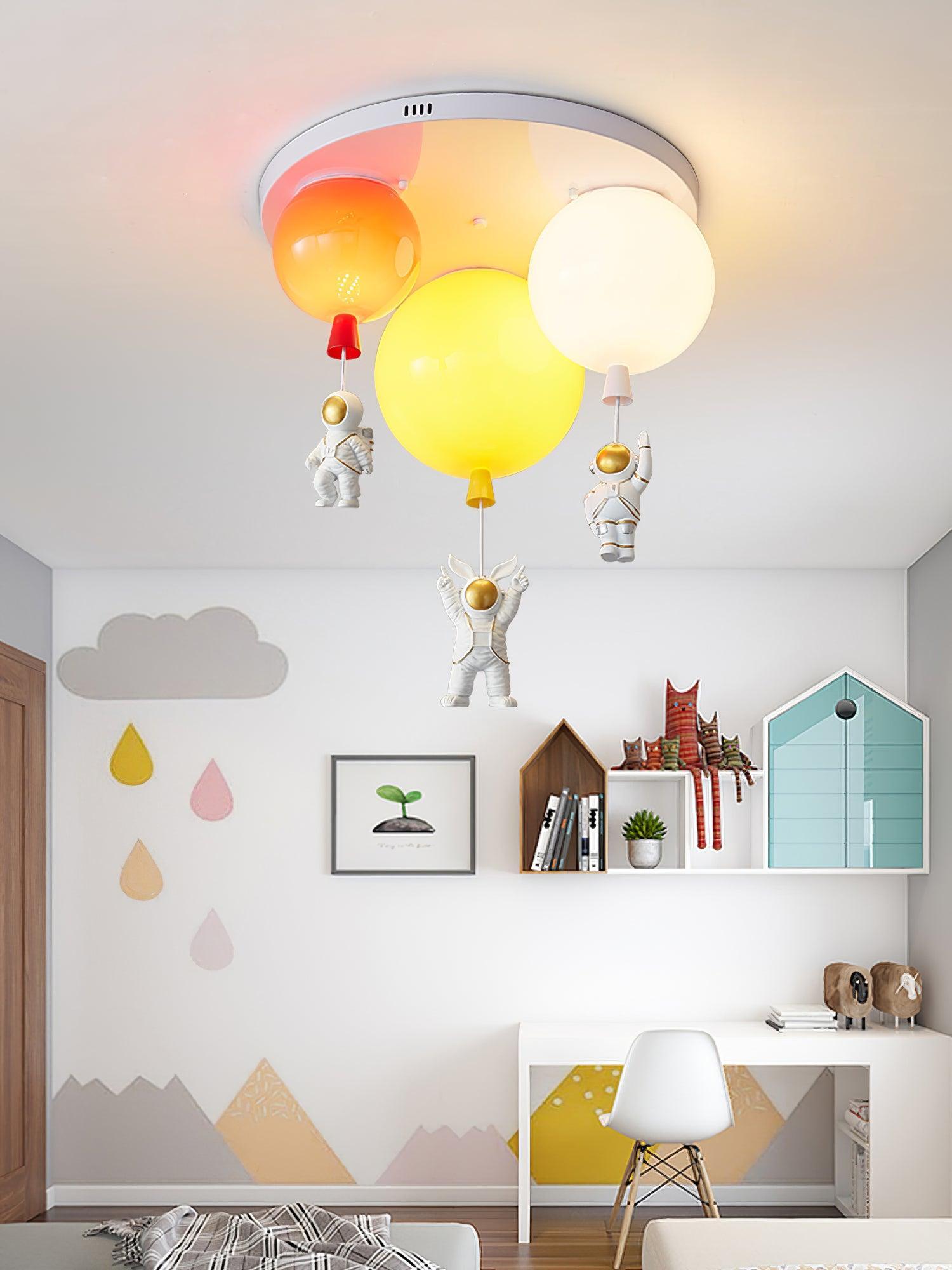 Lustra Ceiling Lamp Astronaut Glossy Balloon for Kid's Room - Letslighting