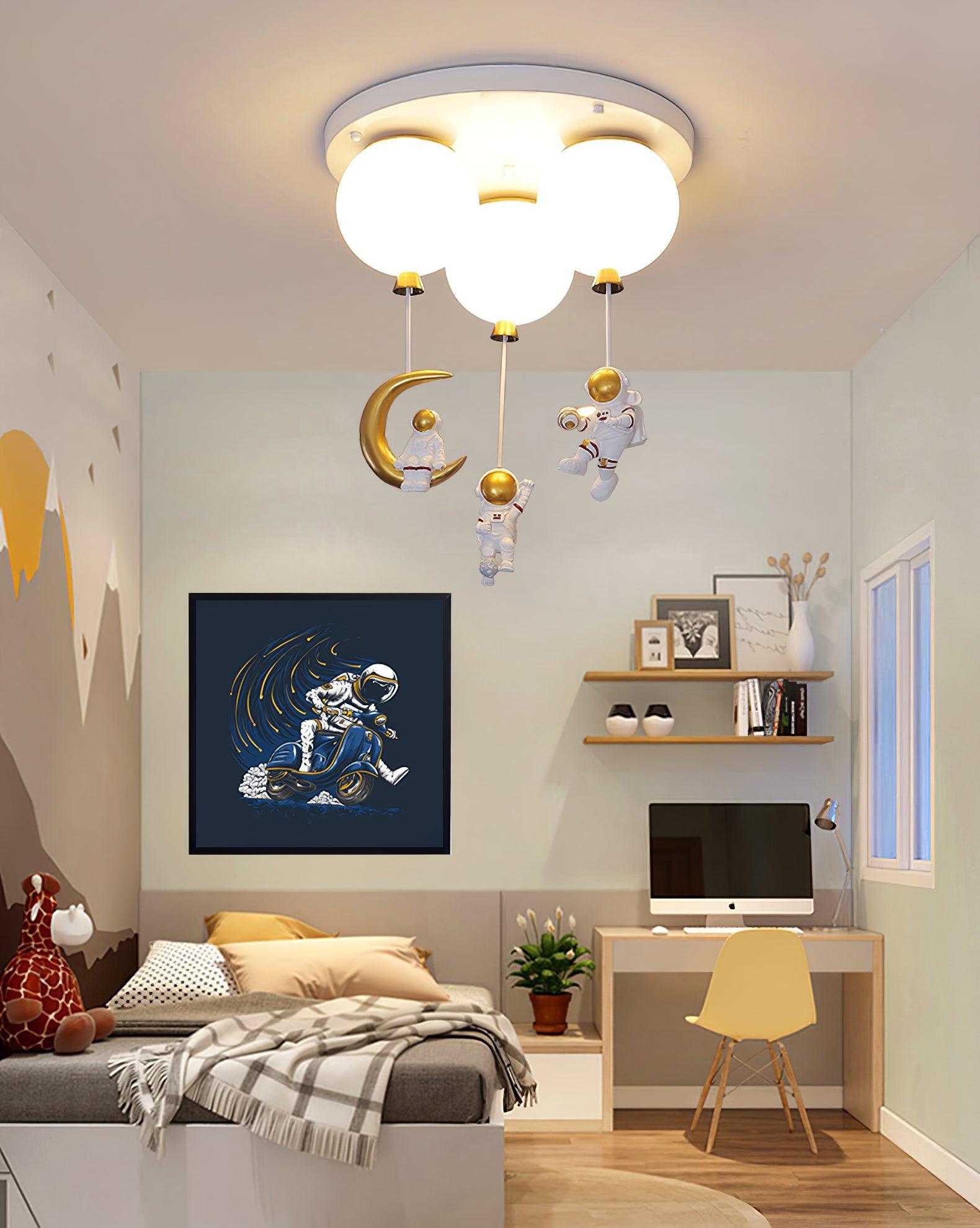 Lustra Ceiling Lamp Astronaut Glossy Balloon for Kid's Room - Letslighting