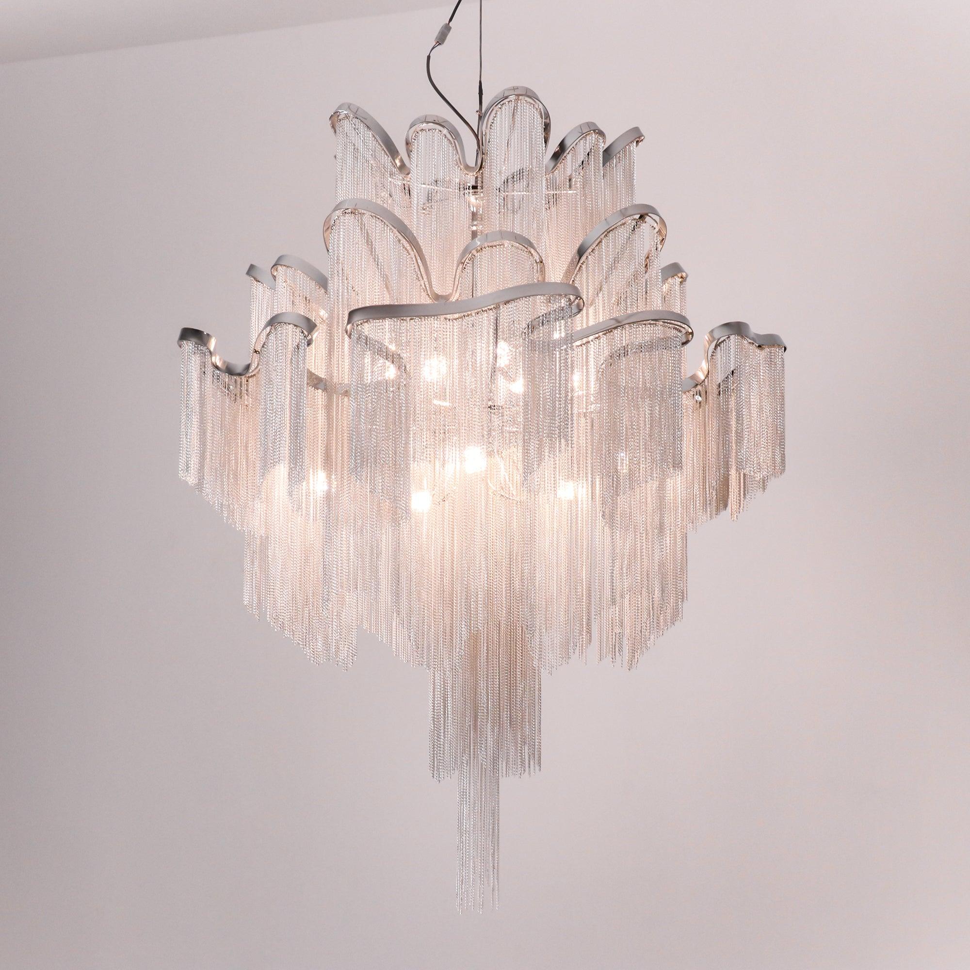 Lustra Pendant Lamp Stream Chain Nickel - Letslighting
