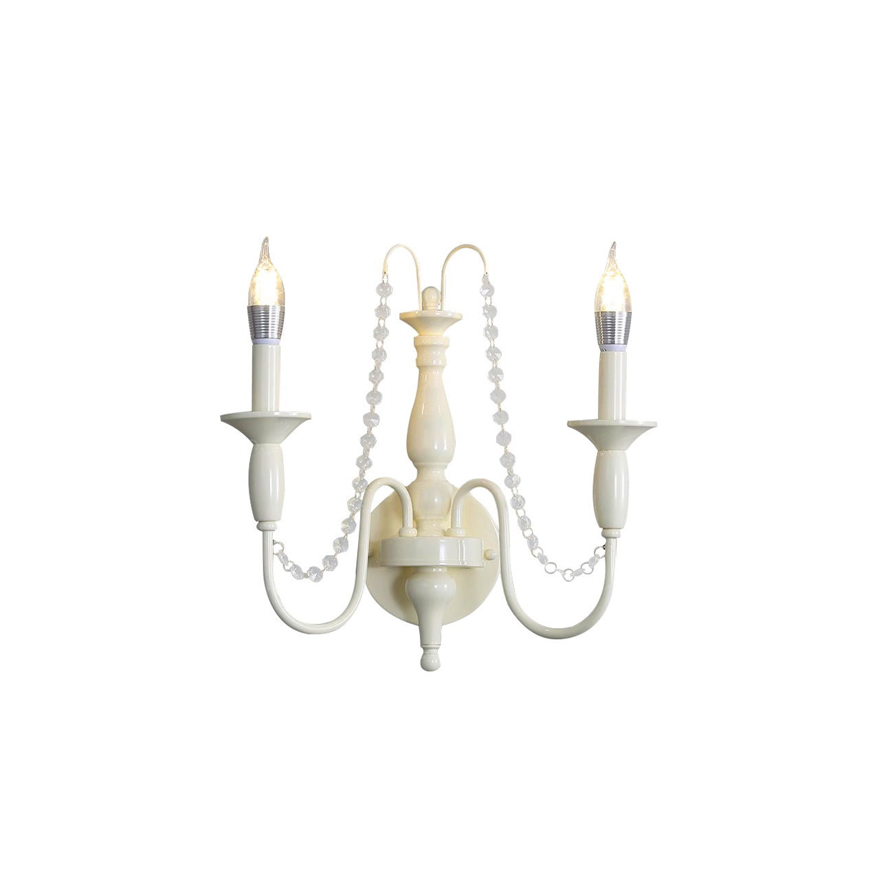 Jarnbruvys Traditional Candle Crystal Wall Lamp - Letslighting