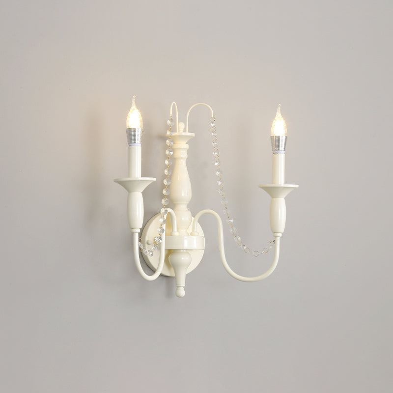 Jarnbruvys Traditional Candle Crystal Wall Lamp - Letslighting