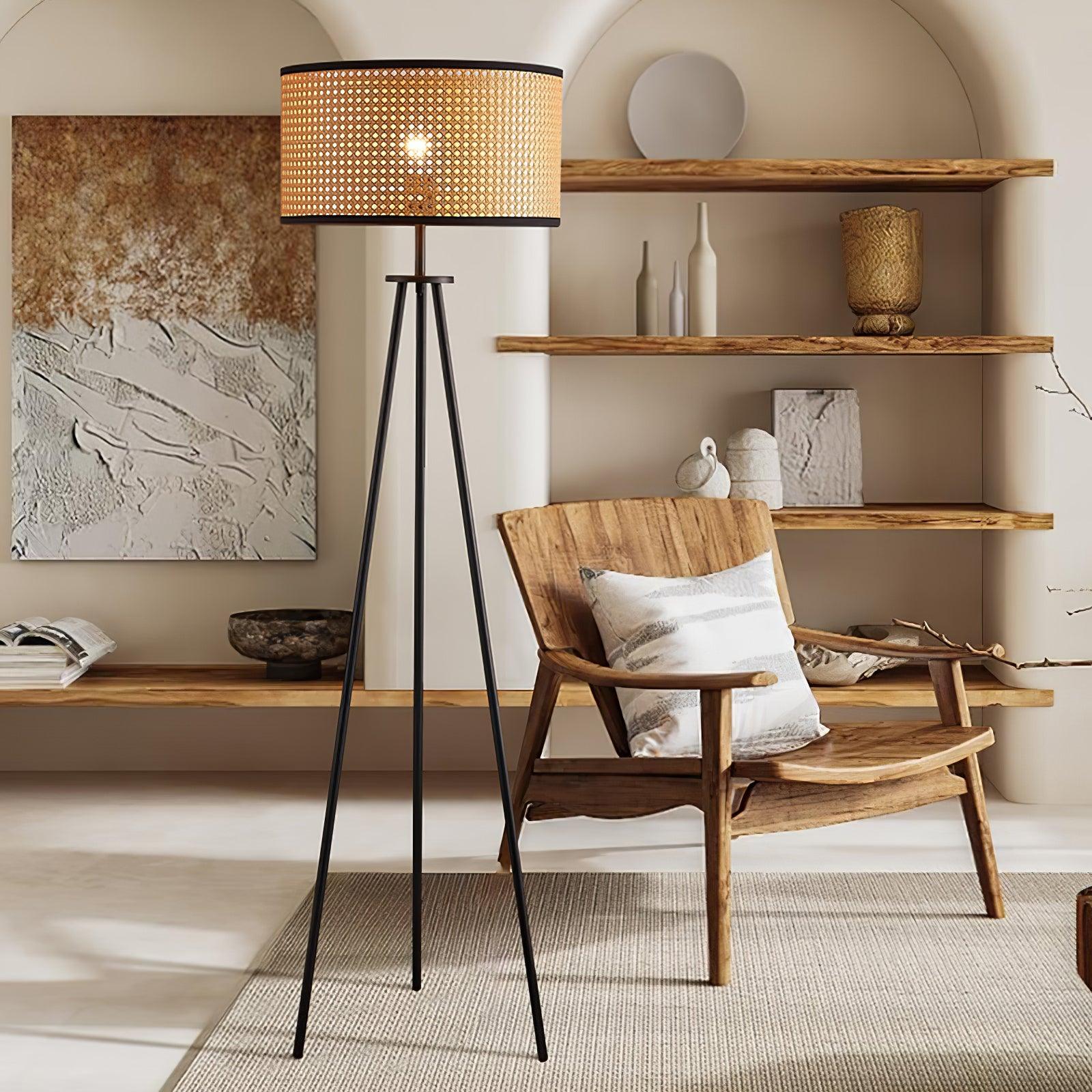 Trio Vintage Bamboo Floor Lamp - Letslighting