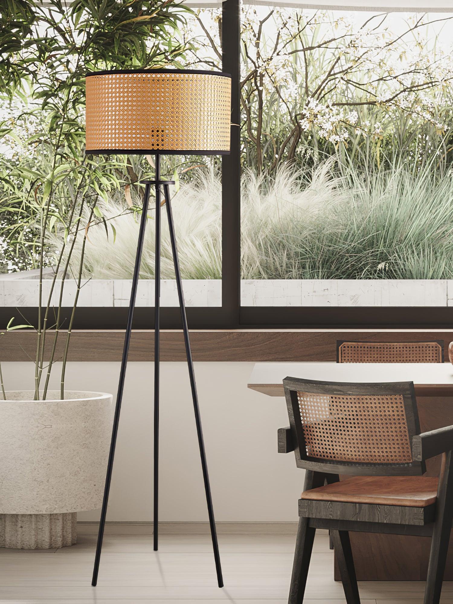 Trio Vintage Bamboo Floor Lamp - Letslighting