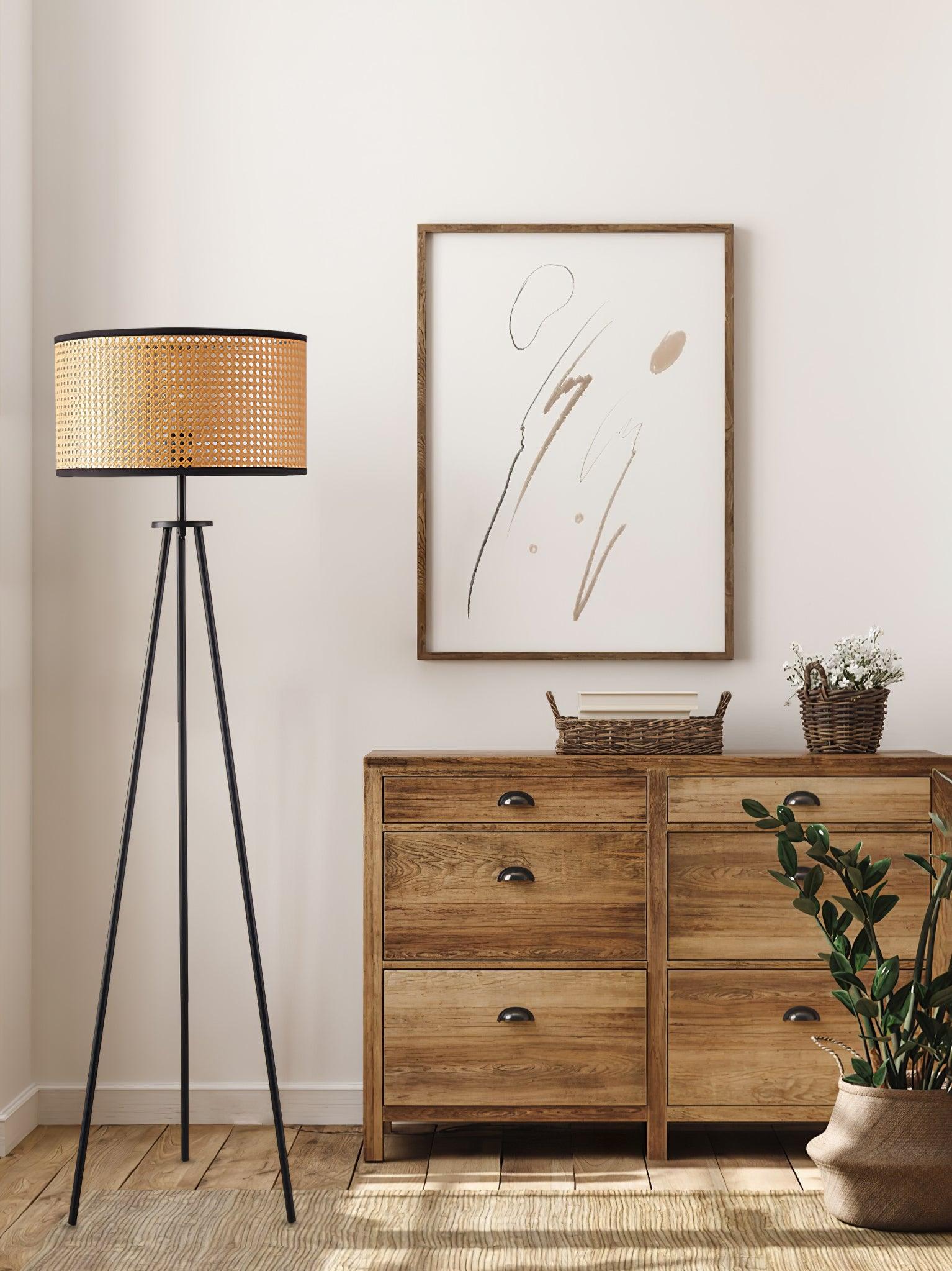 Trio Vintage Bamboo Floor Lamp - Letslighting