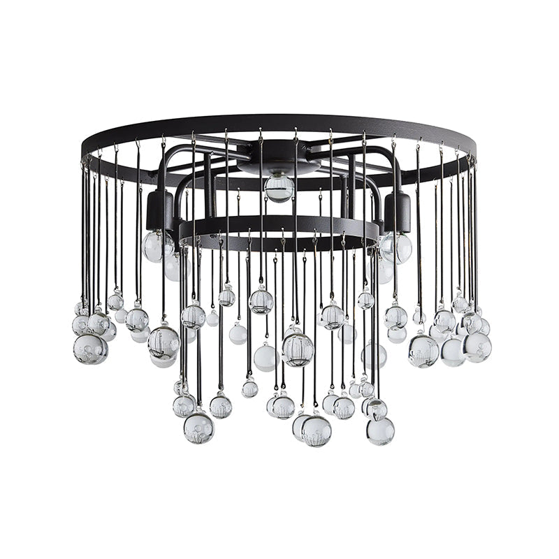 Fljotuvyo Postmodern Luxury Brass Crystal Flush Mount Ceiling Lamp - Letslighting