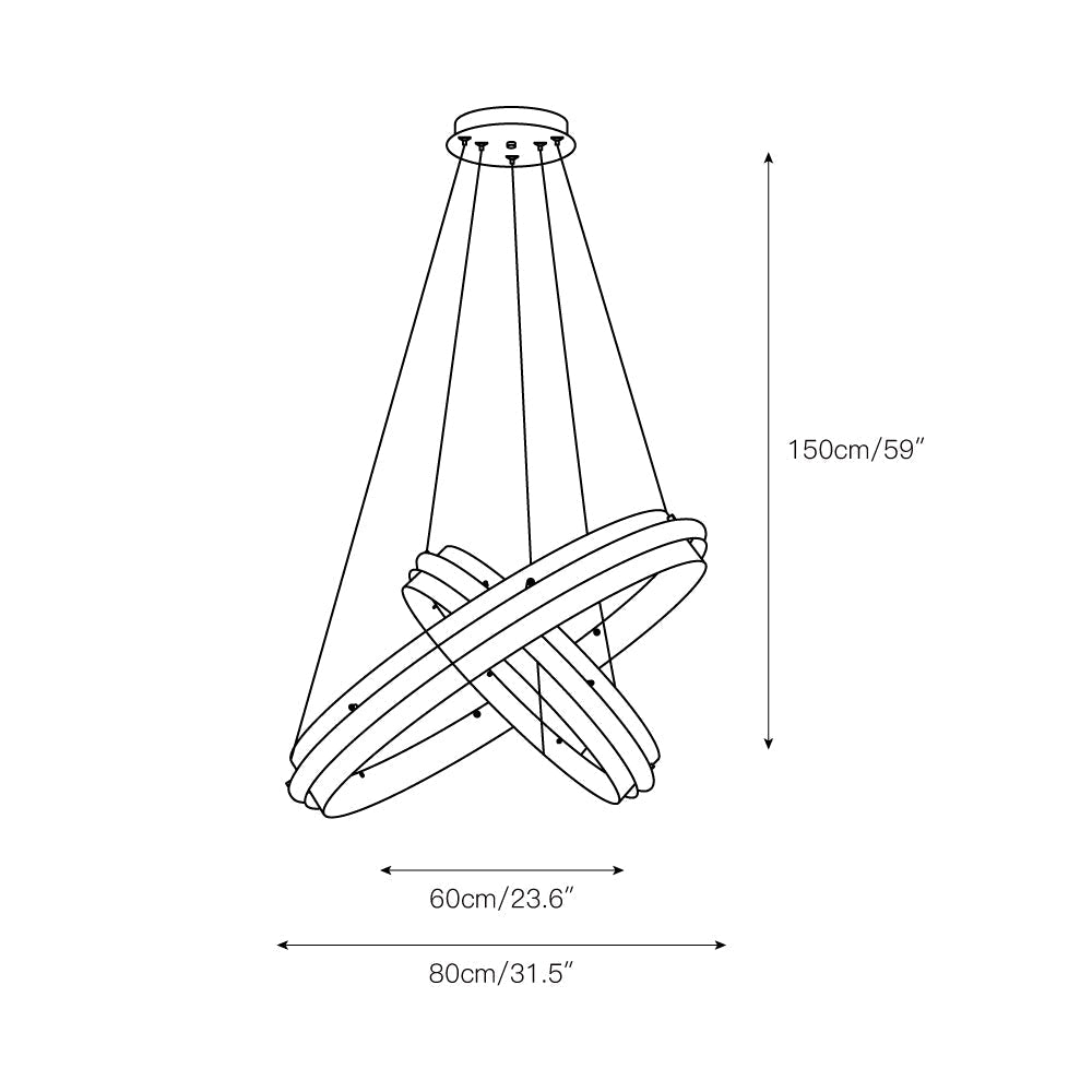 Himinuvyo Modern Minimalist LED Acrylic Chandelier - Letslighting