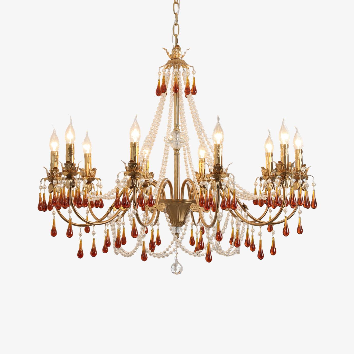 Ormirara Postmodern Luxury Amber Crystal Chandelier - Letslighting