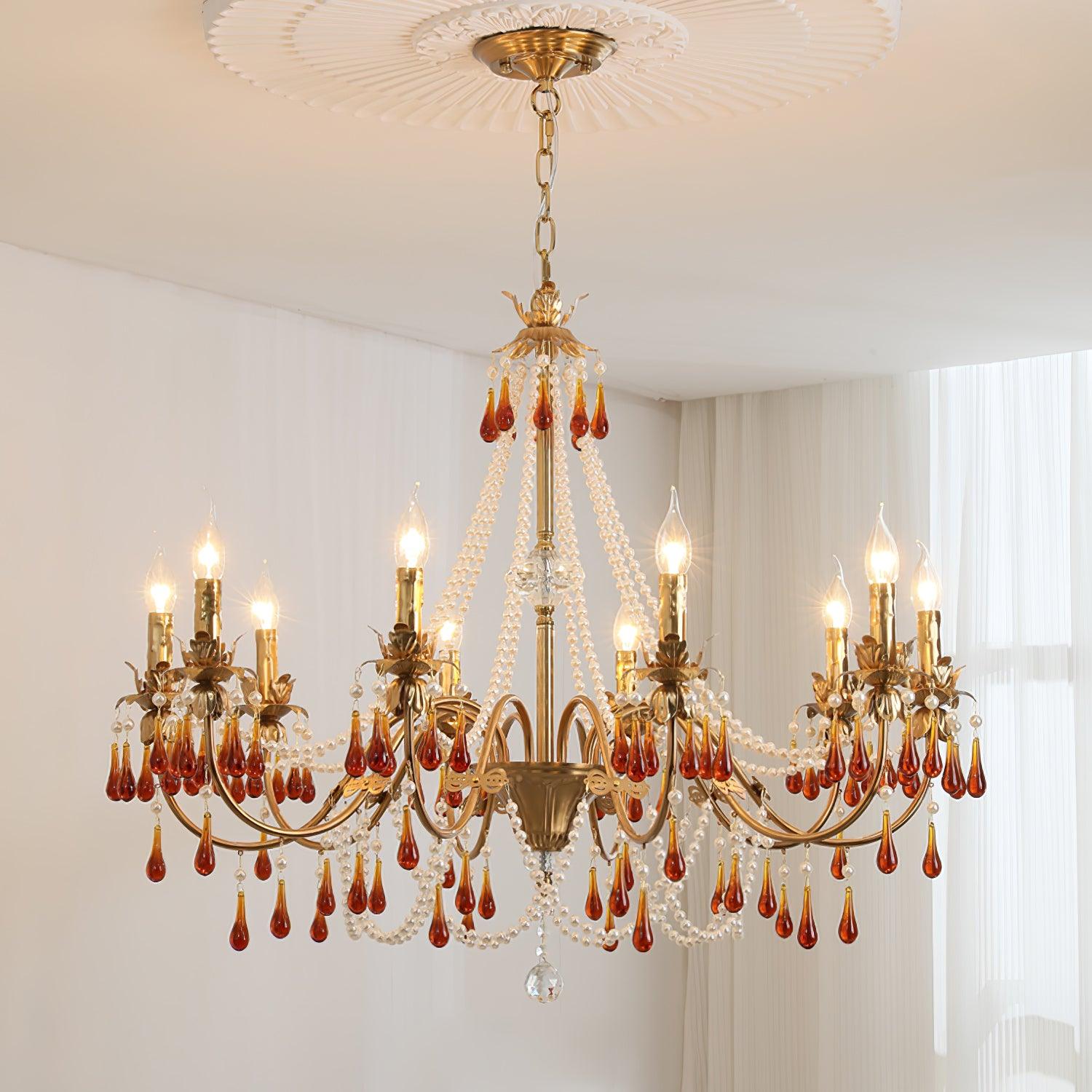 Ormirara Postmodern Luxury Amber Crystal Chandelier - Letslighting
