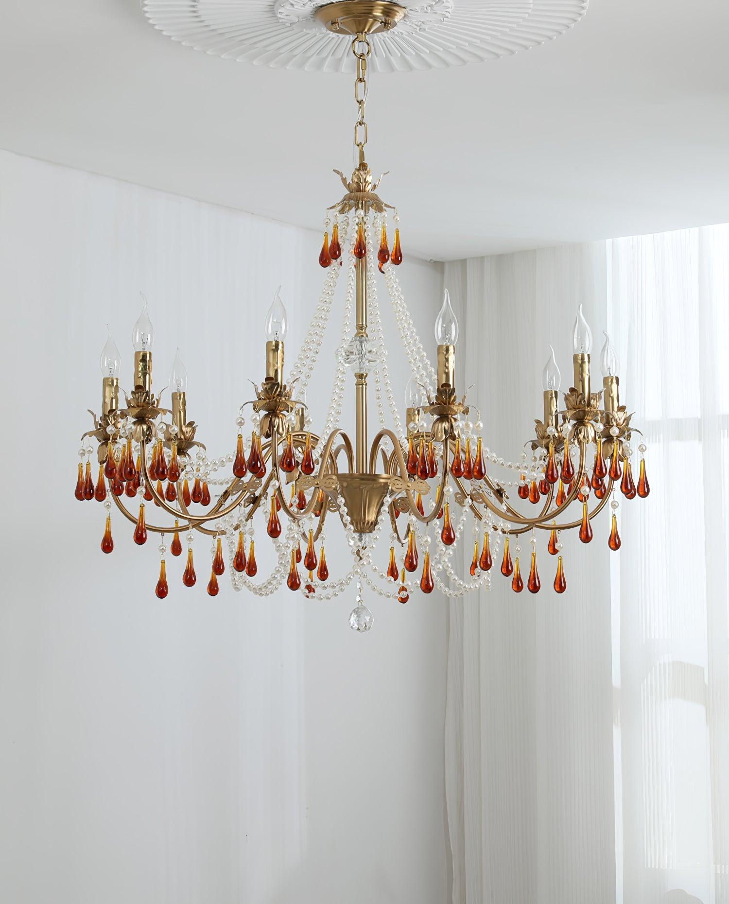 Ormirara Postmodern Luxury Amber Crystal Chandelier - Letslighting