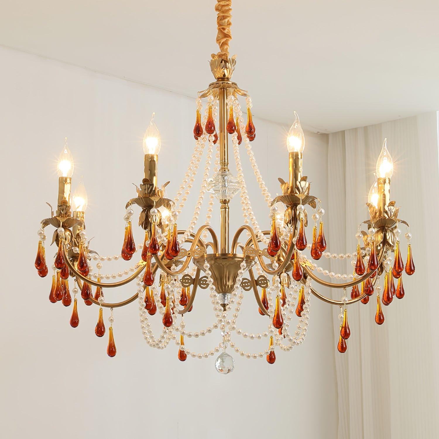 Ormirara Postmodern Luxury Amber Crystal Chandelier - Letslighting