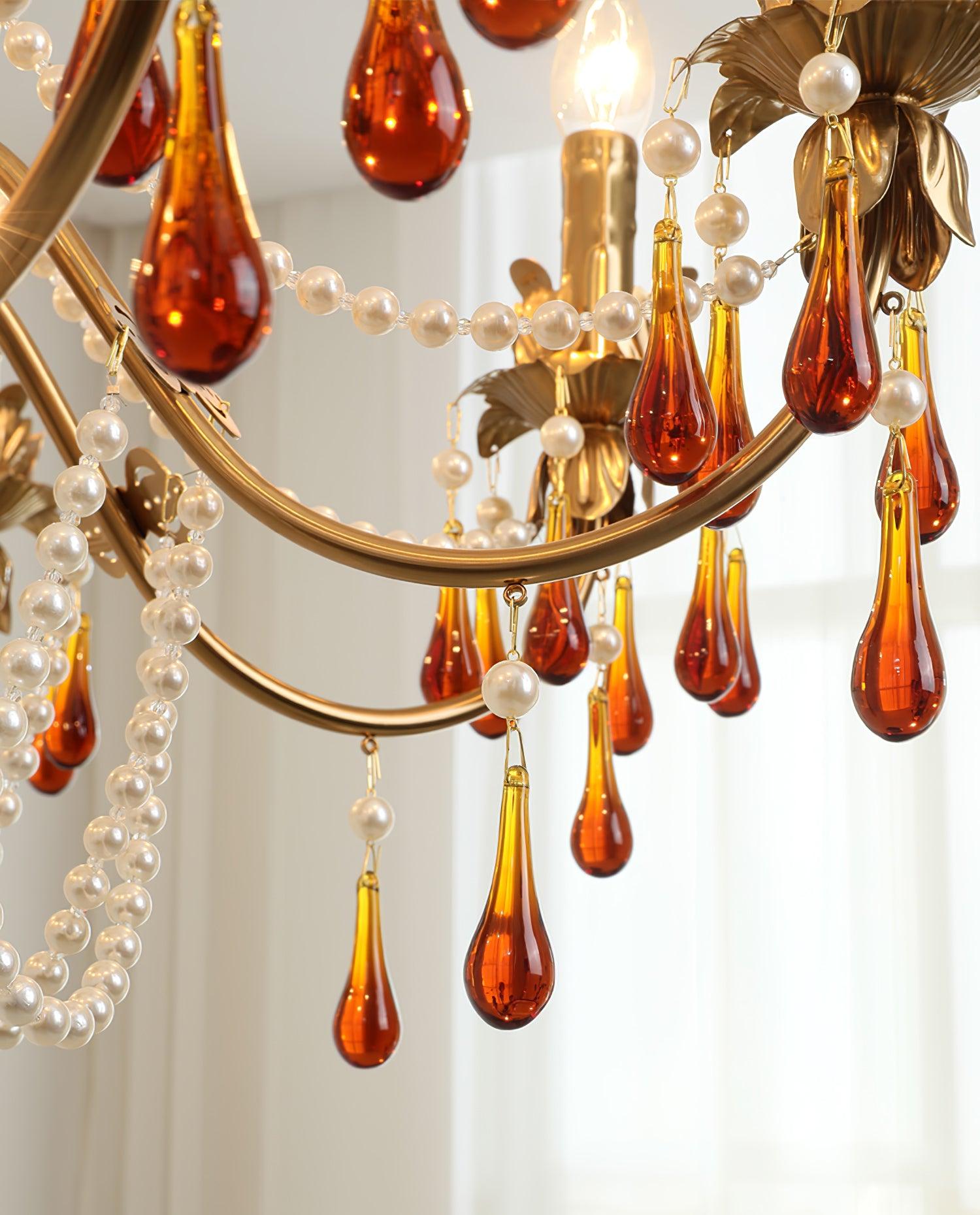 Ormirara Postmodern Luxury Amber Crystal Chandelier - Letslighting