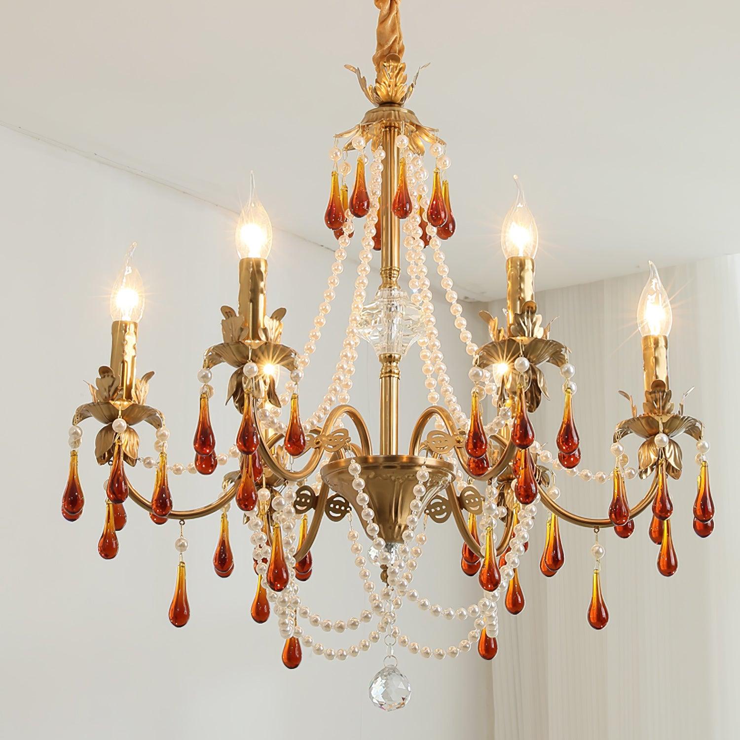 Ormirara Postmodern Luxury Amber Crystal Chandelier - Letslighting