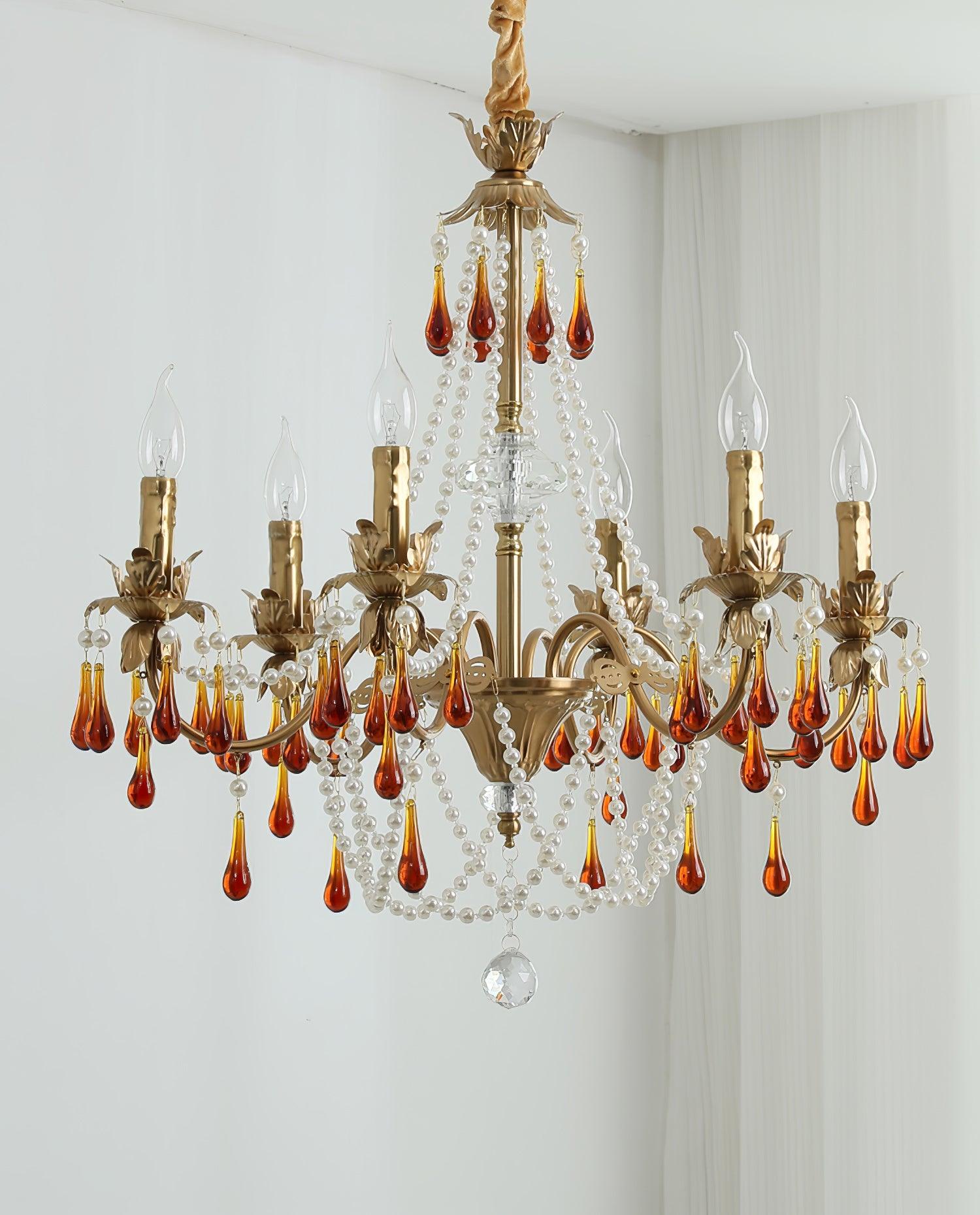 Ormirara Postmodern Luxury Amber Crystal Chandelier - Letslighting