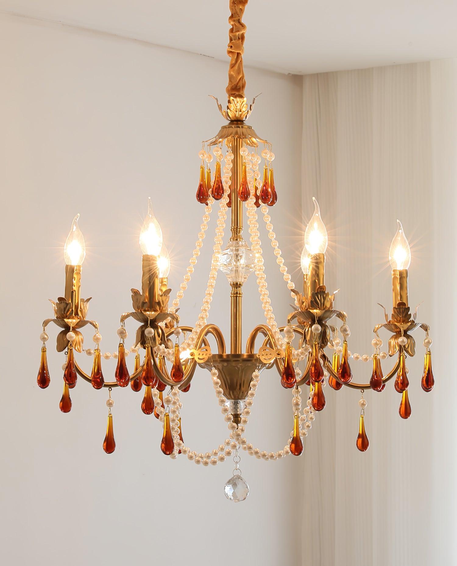 Ormirara Postmodern Luxury Amber Crystal Chandelier - Letslighting
