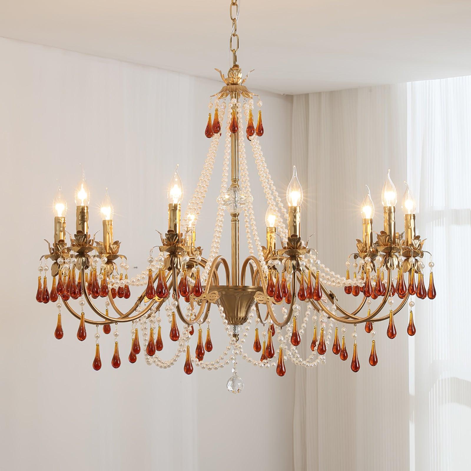 Ormirara Postmodern Luxury Amber Crystal Chandelier - Letslighting