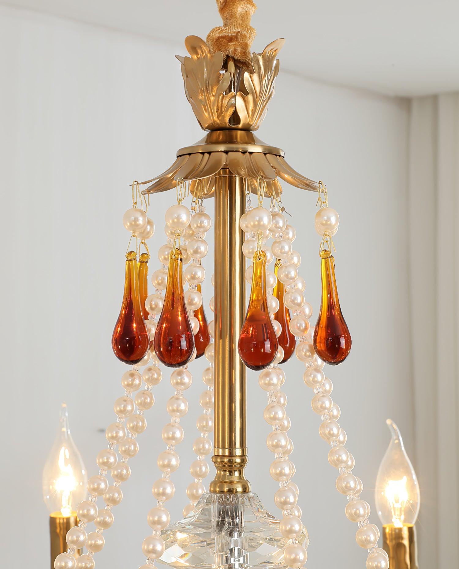 Ormirara Postmodern Luxury Amber Crystal Chandelier - Letslighting