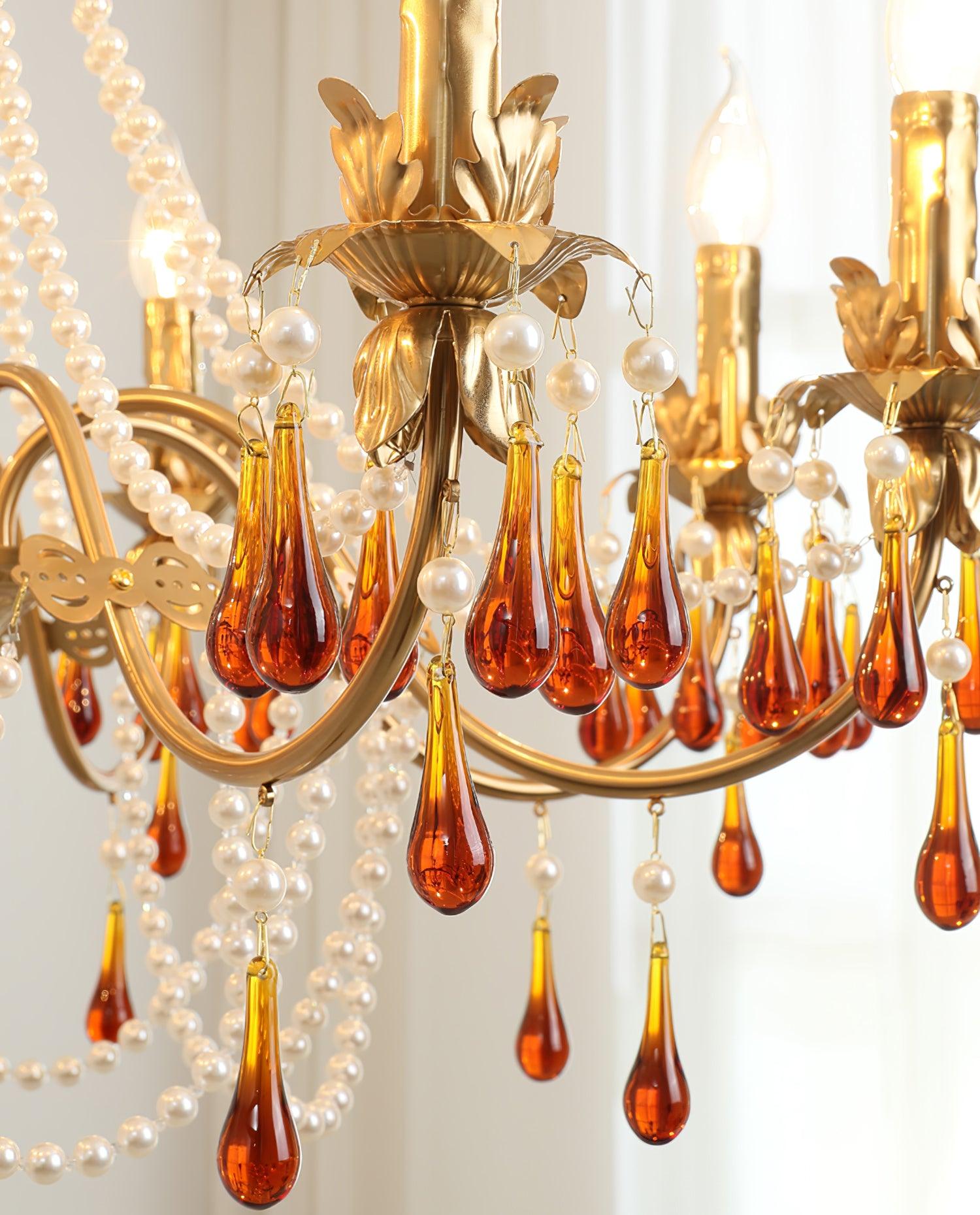 Ormirara Postmodern Luxury Amber Crystal Chandelier - Letslighting