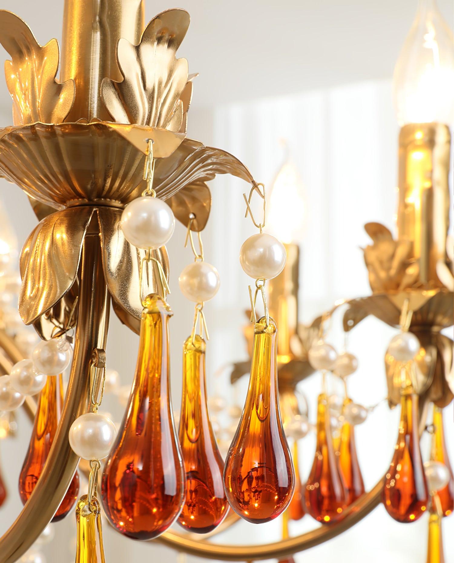 Ormirara Postmodern Luxury Amber Crystal Chandelier - Letslighting