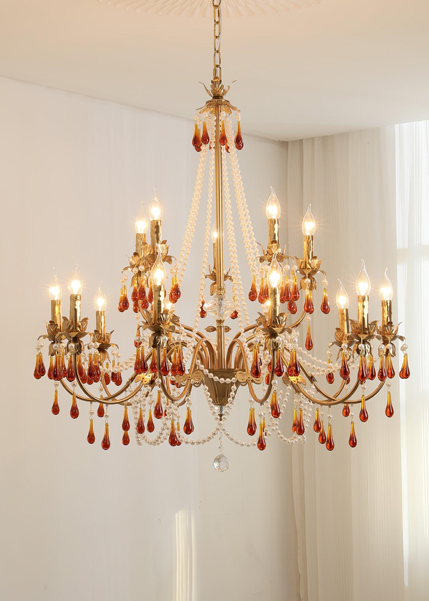 Ormirara Postmodern Luxury Amber Crystal Chandelier - Letslighting