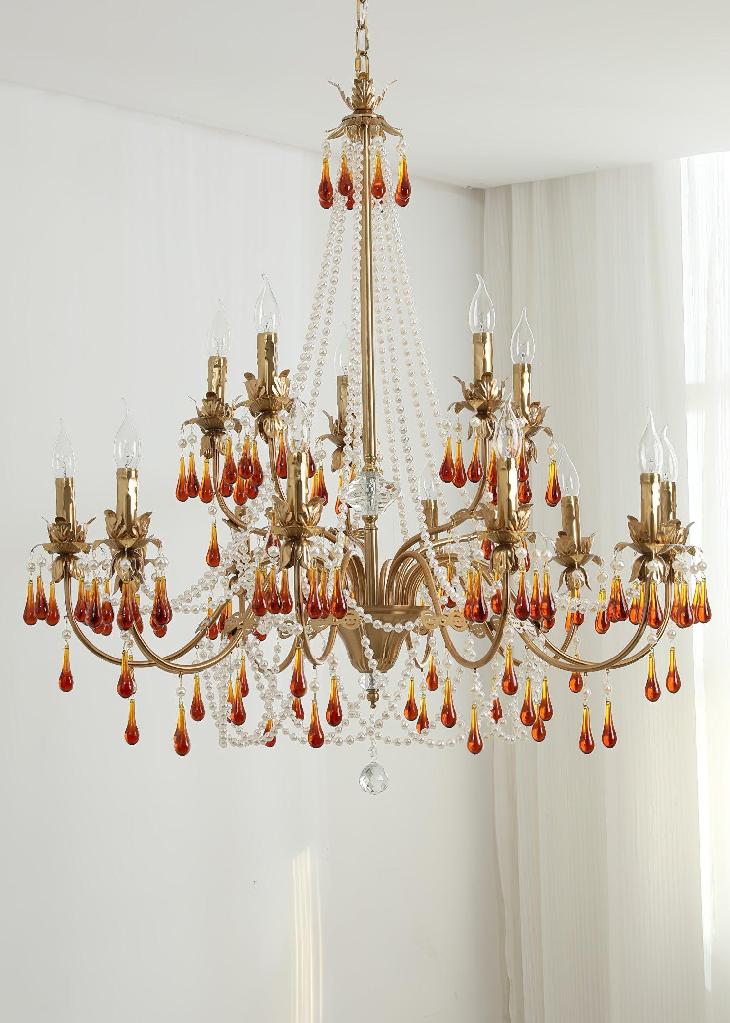 Ormirara Postmodern Luxury Amber Crystal Chandelier - Letslighting