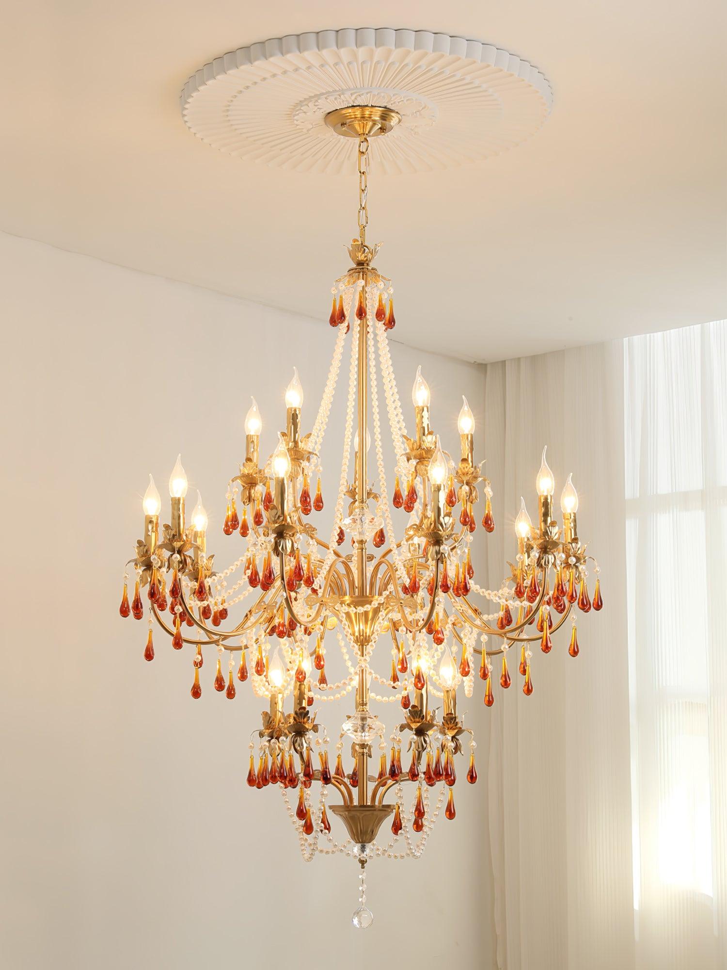 Ormirara Postmodern Luxury Amber Crystal Chandelier - Letslighting
