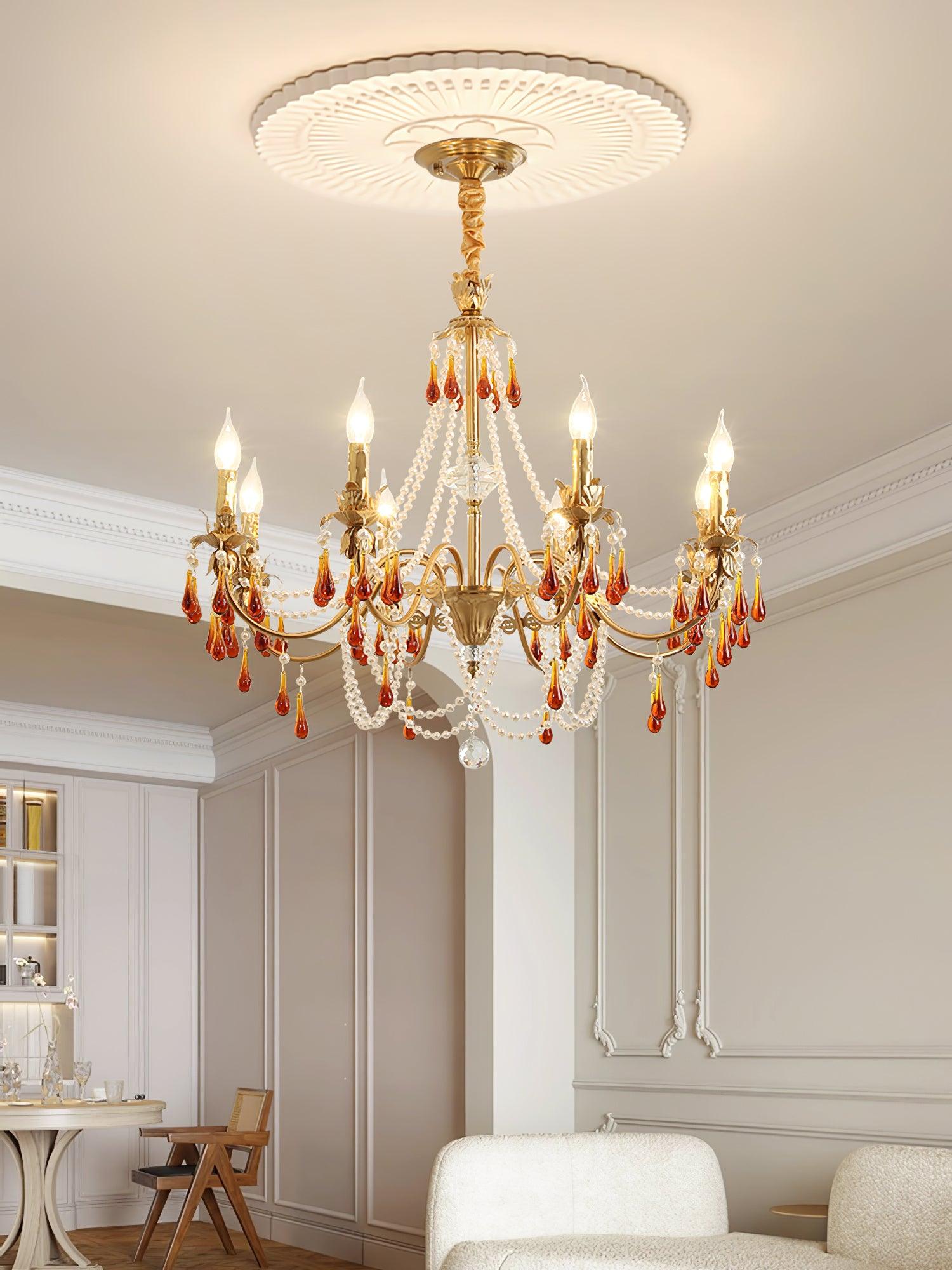 Ormirara Postmodern Luxury Amber Crystal Chandelier - Letslighting