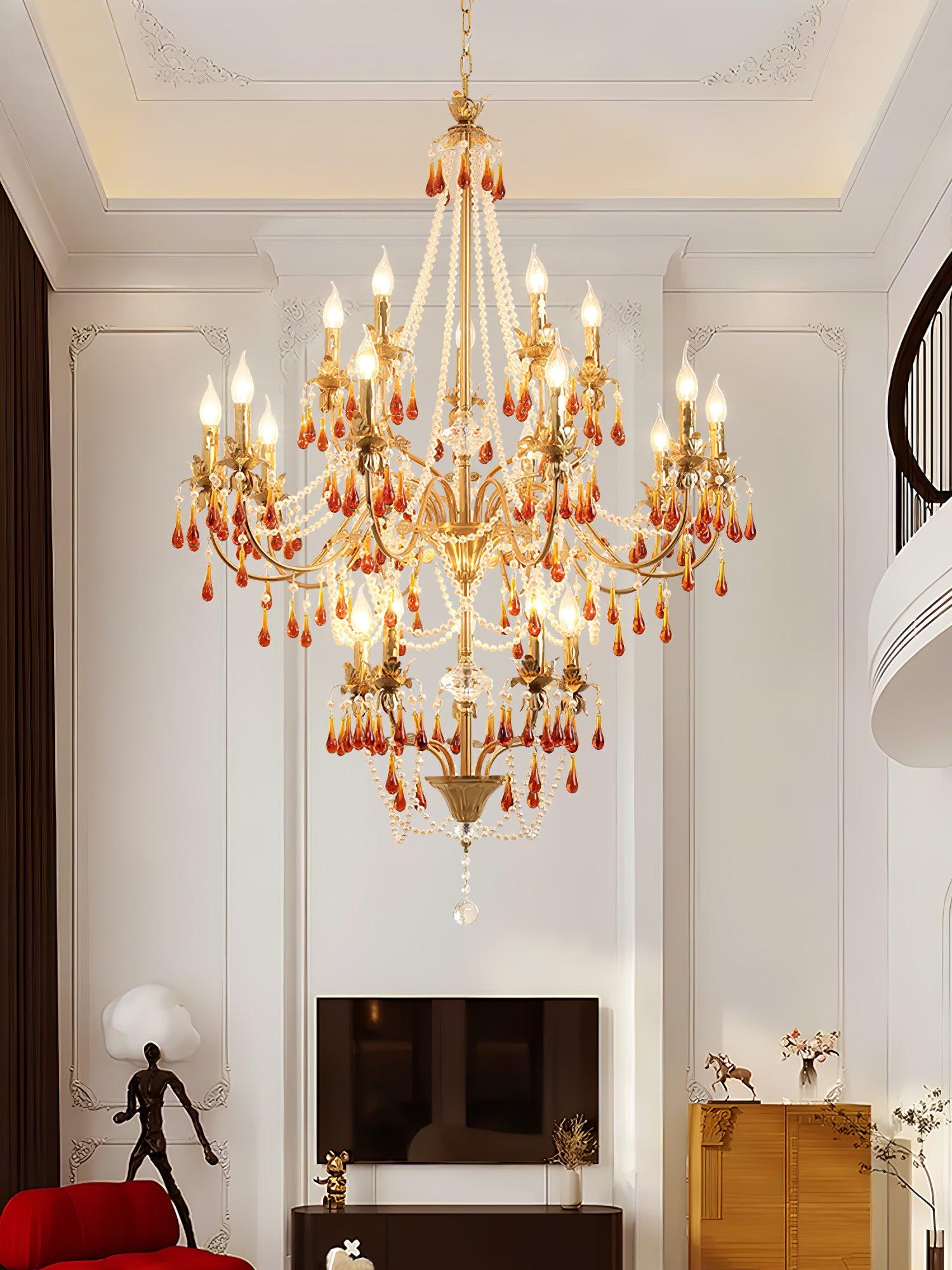 Ormirara Postmodern Luxury Amber Crystal Chandelier - Letslighting
