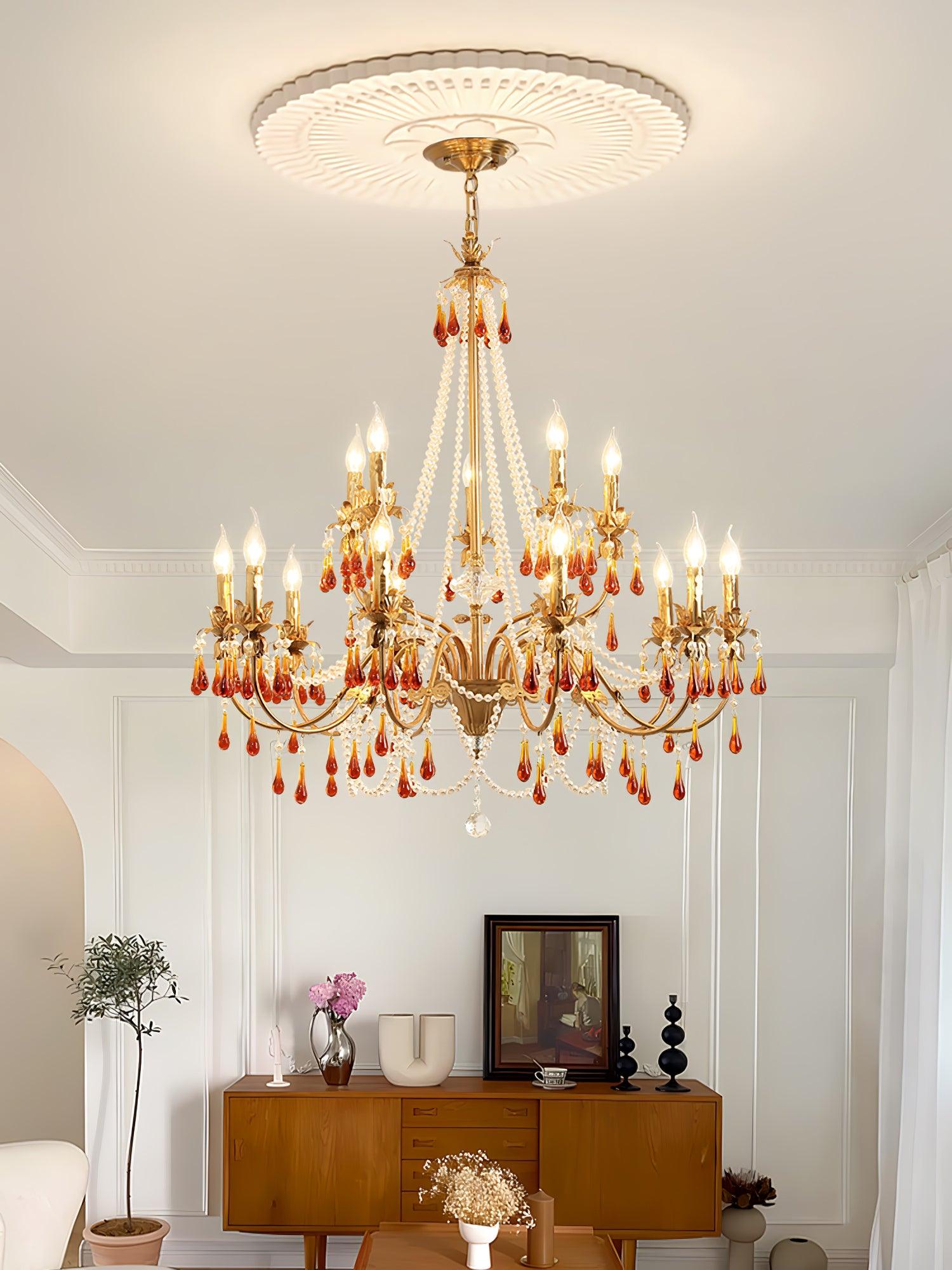 Ormirara Postmodern Luxury Amber Crystal Chandelier - Letslighting