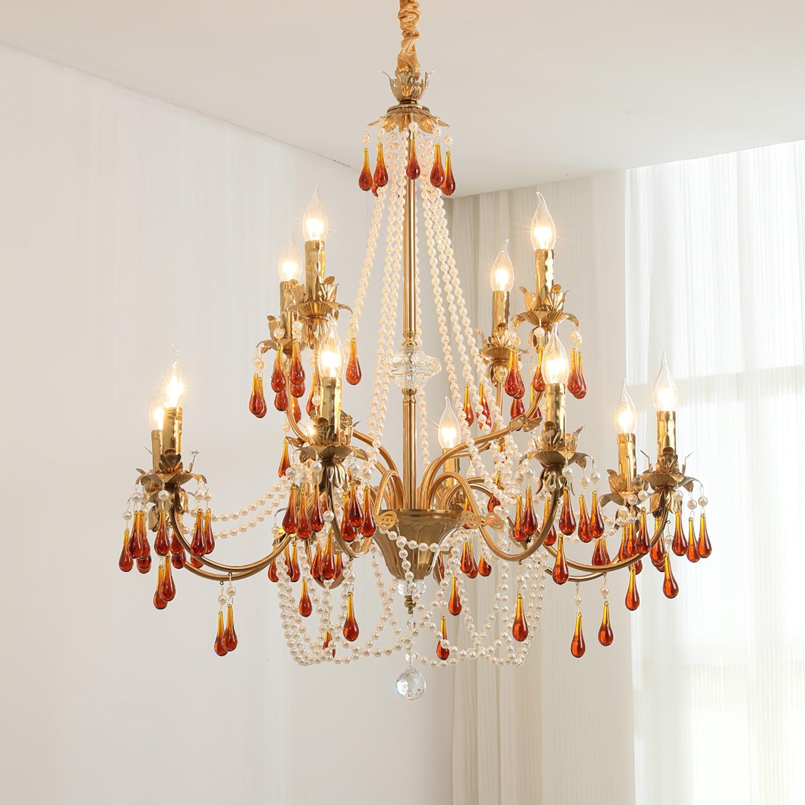 Ormirara Postmodern Luxury Amber Crystal Chandelier - Letslighting