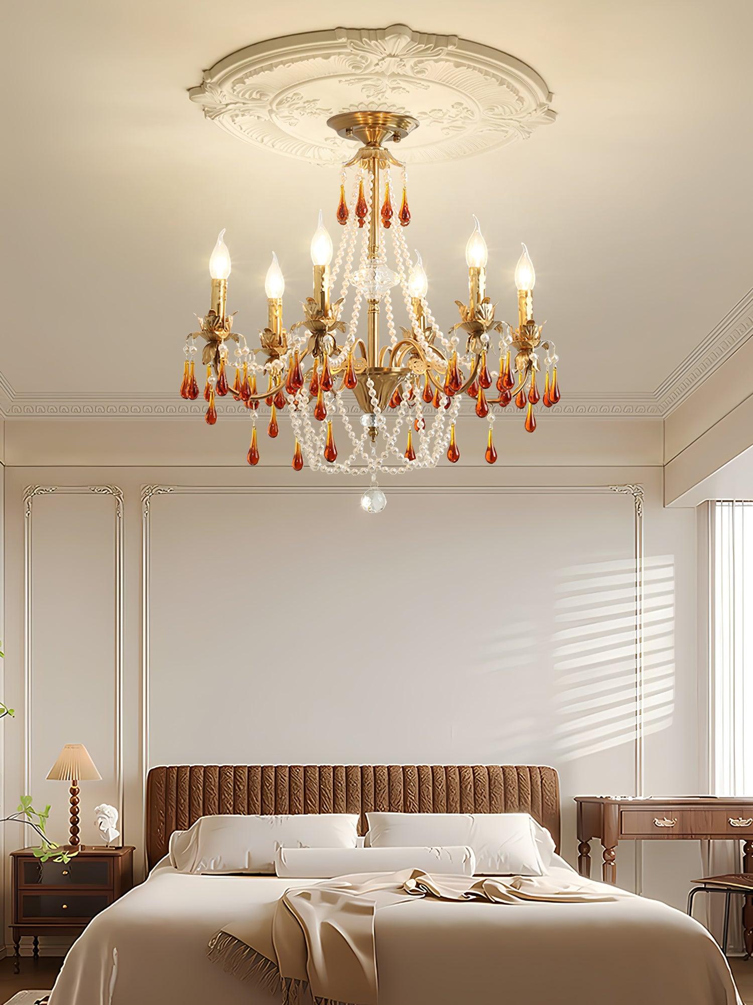 Ormirara Postmodern Luxury Amber Crystal Chandelier - Letslighting