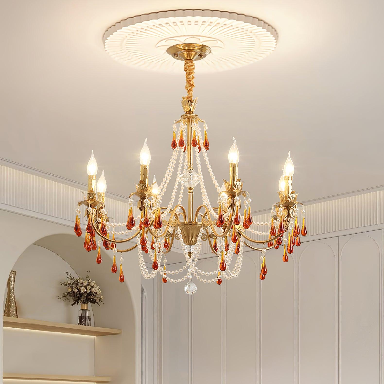 Ormirara Postmodern Luxury Amber Crystal Chandelier - Letslighting