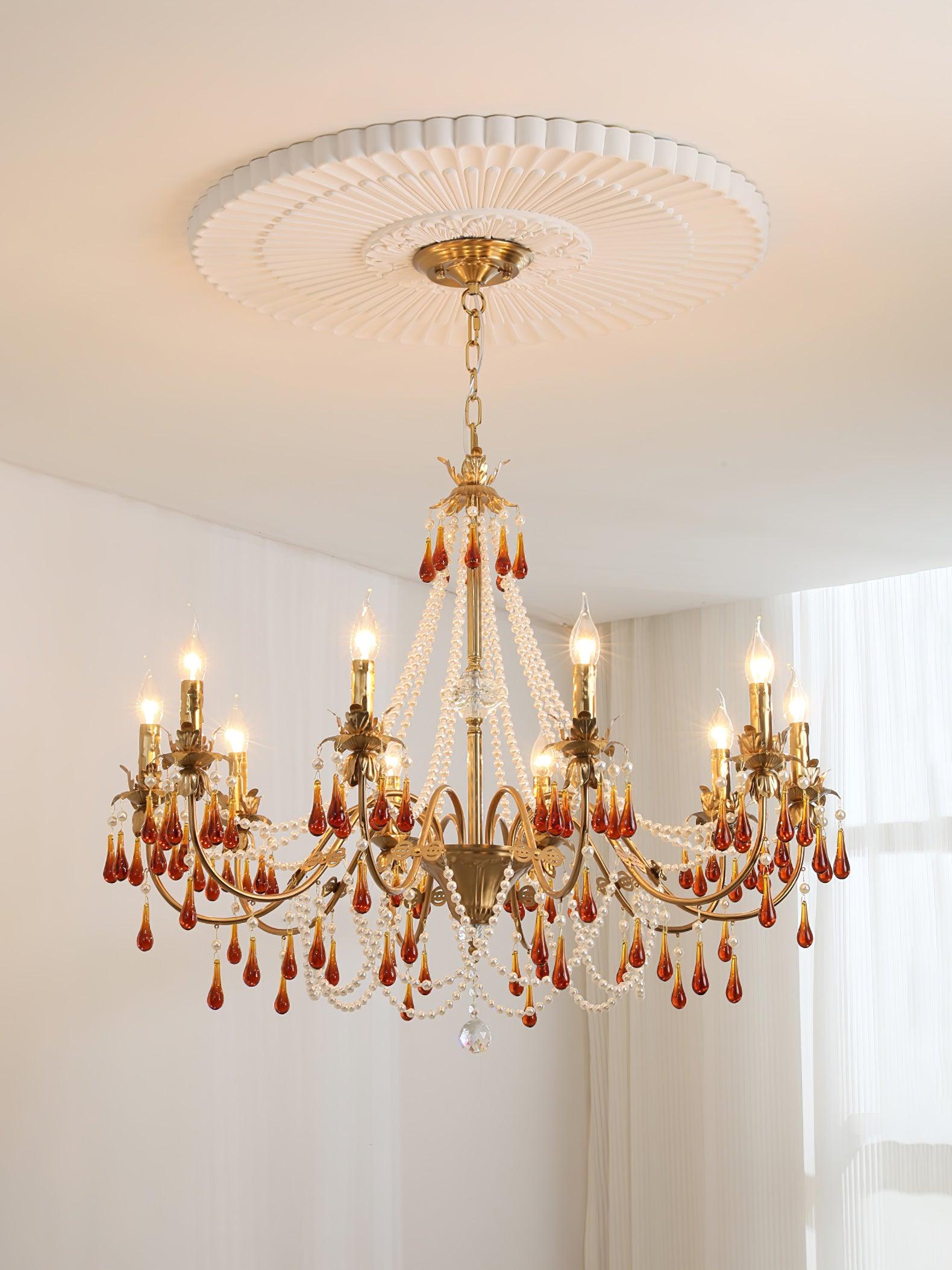 Ormirara Postmodern Luxury Amber Crystal Chandelier - Letslighting