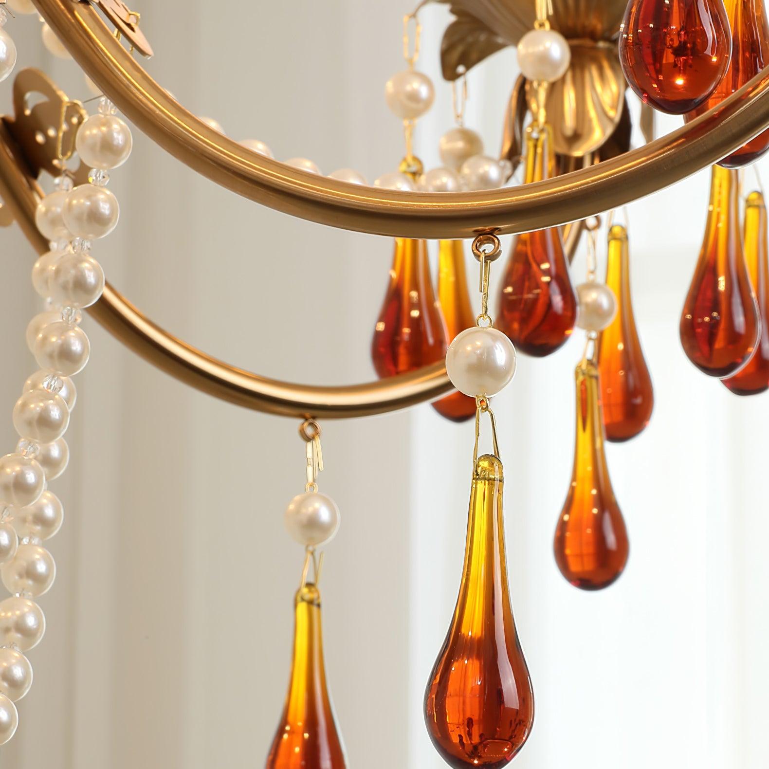 Ormirara Postmodern Luxury Amber Crystal Chandelier - Letslighting