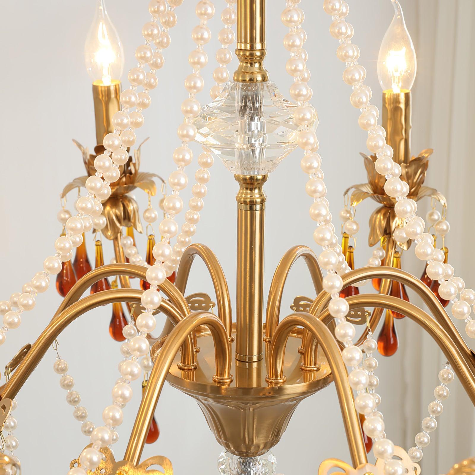 Ormirara Postmodern Luxury Amber Crystal Chandelier - Letslighting