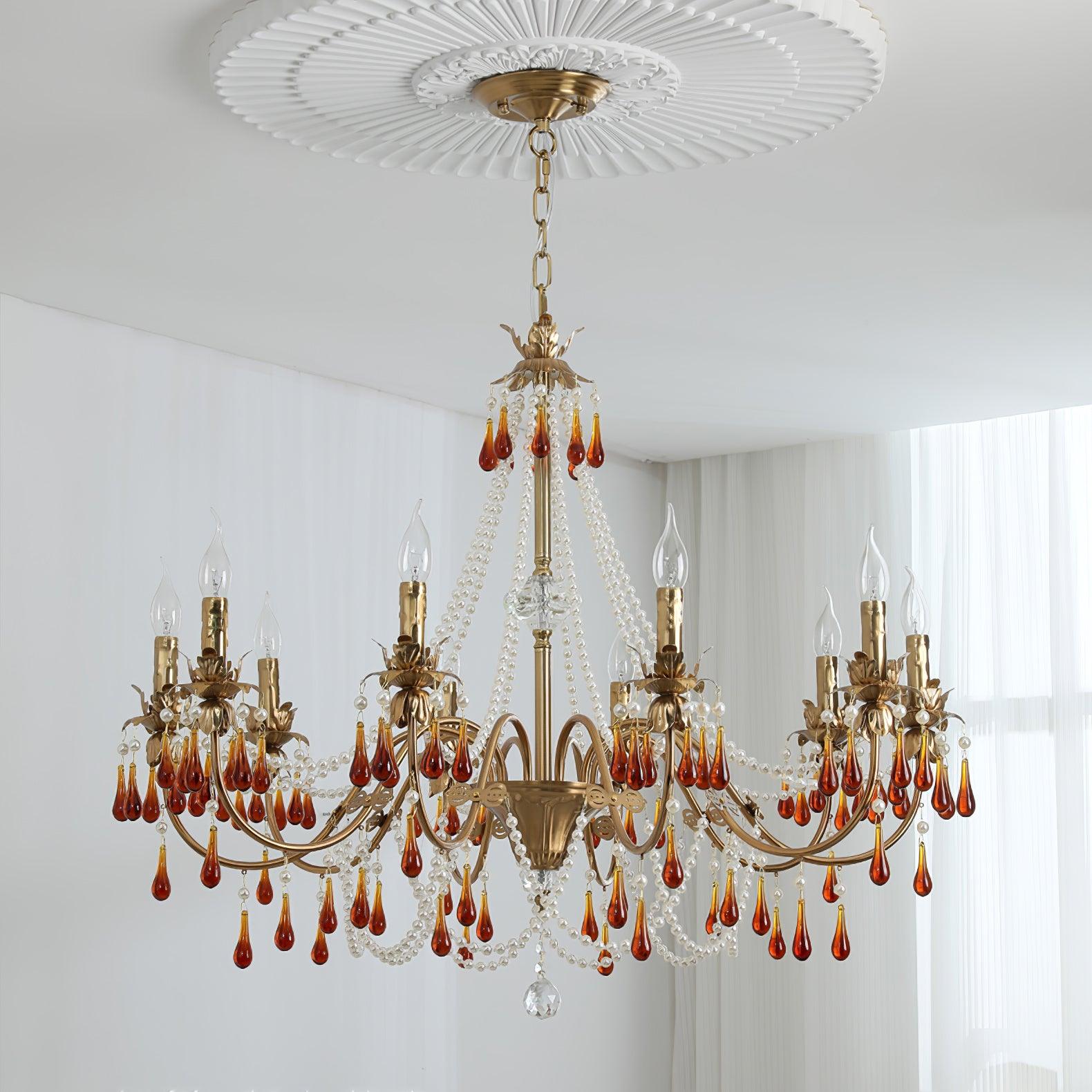 Ormirara Postmodern Luxury Amber Crystal Chandelier - Letslighting
