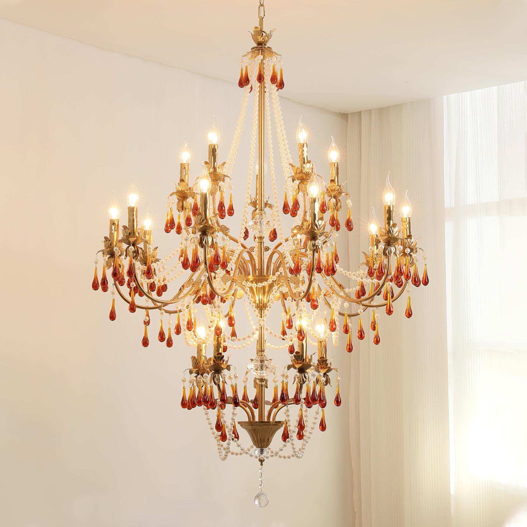 Ormirara Postmodern Luxury Amber Crystal Chandelier - Letslighting