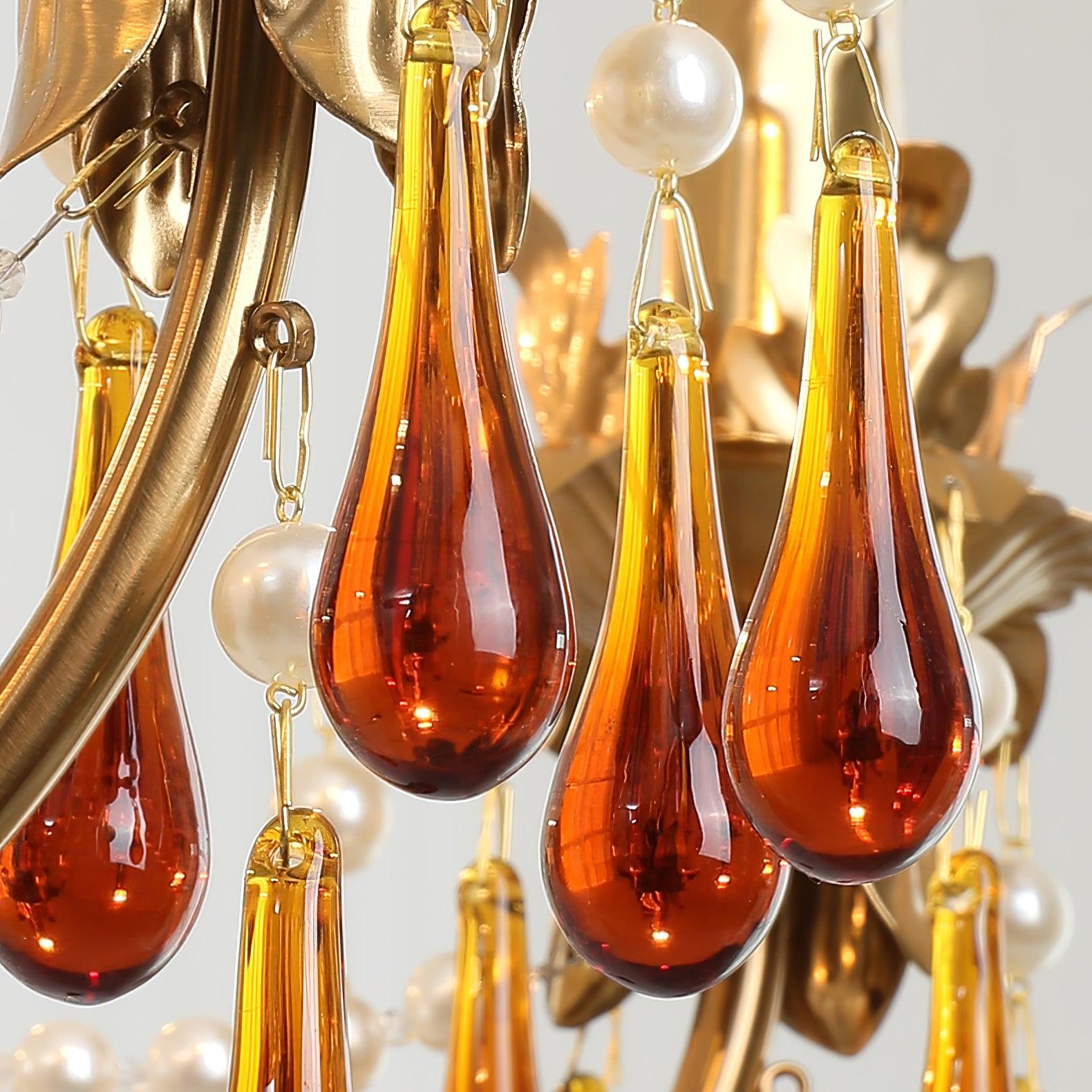 Ormirara Postmodern Luxury Amber Crystal Chandelier - Letslighting