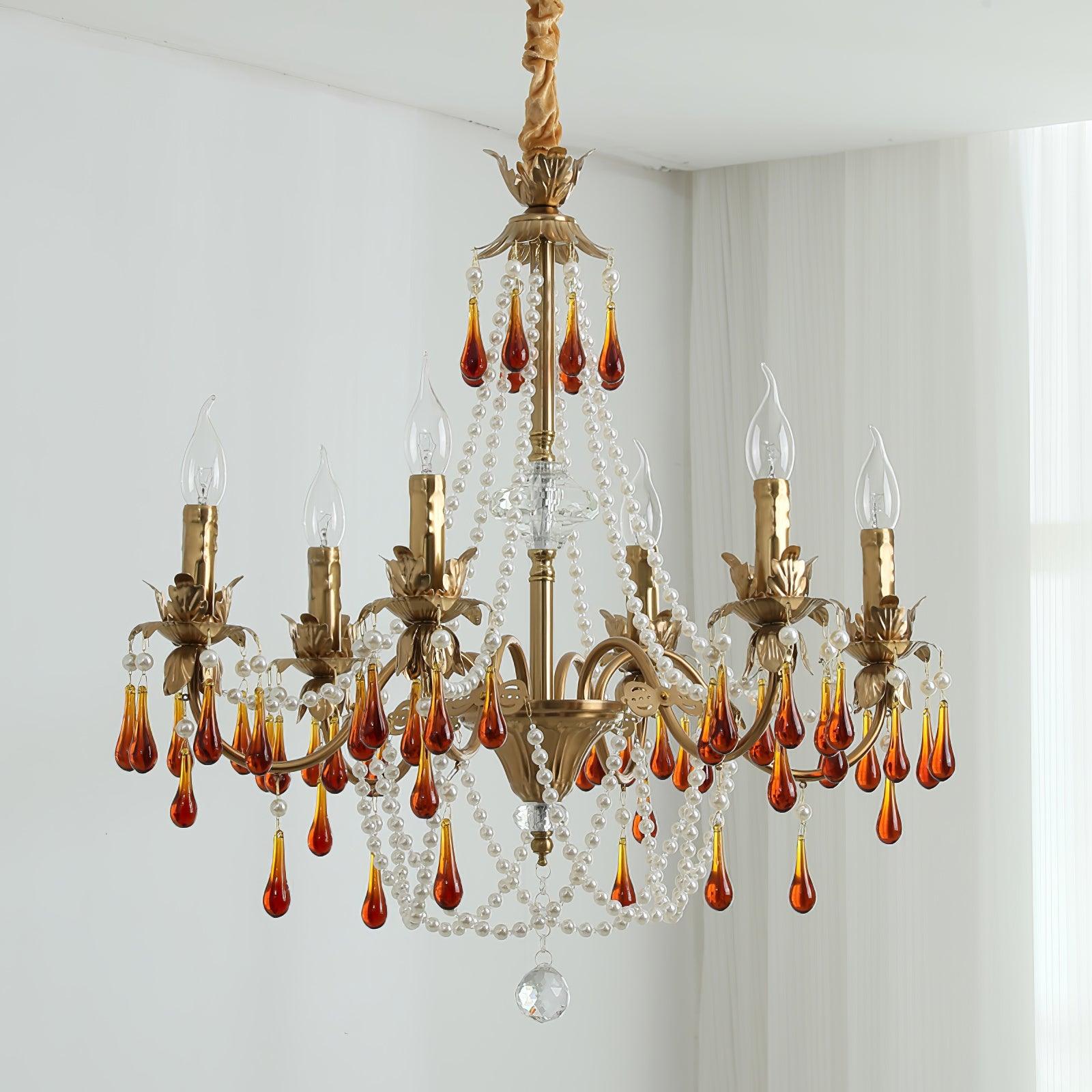 Ormirara Postmodern Luxury Amber Crystal Chandelier - Letslighting