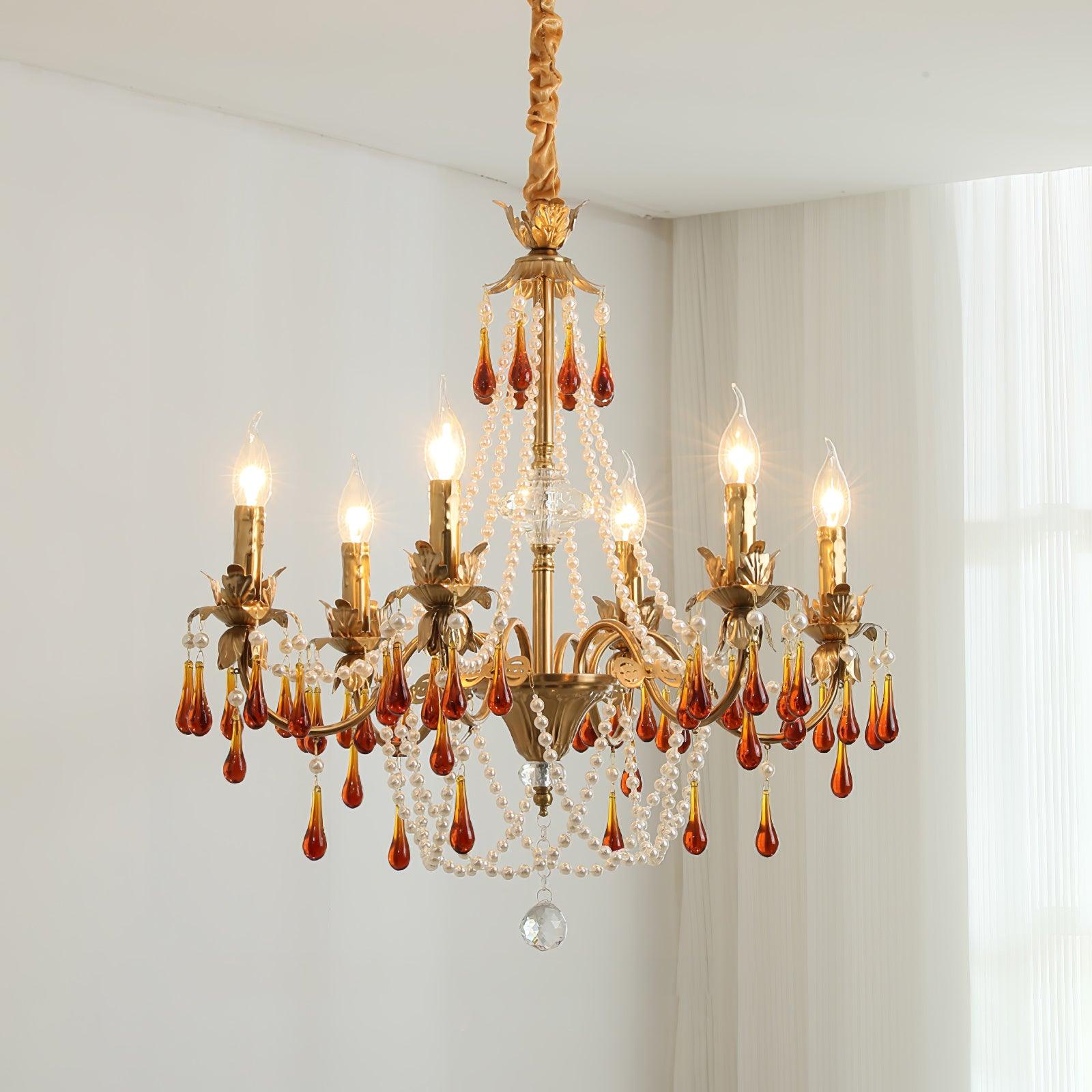 Ormirara Postmodern Luxury Amber Crystal Chandelier - Letslighting