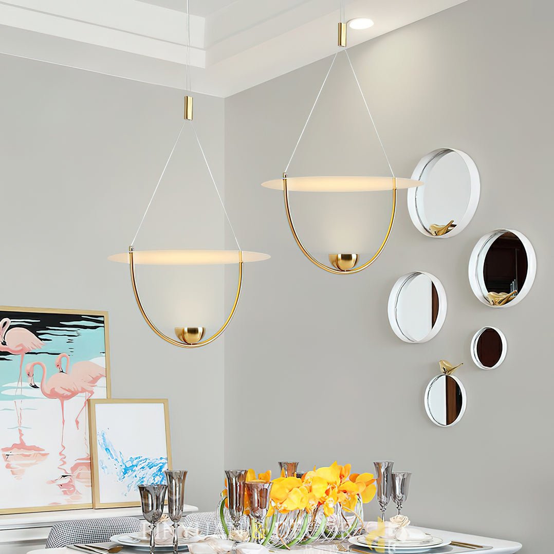 Vecaros Modern Minimalist Disc Pendant Lamp - Letslighting