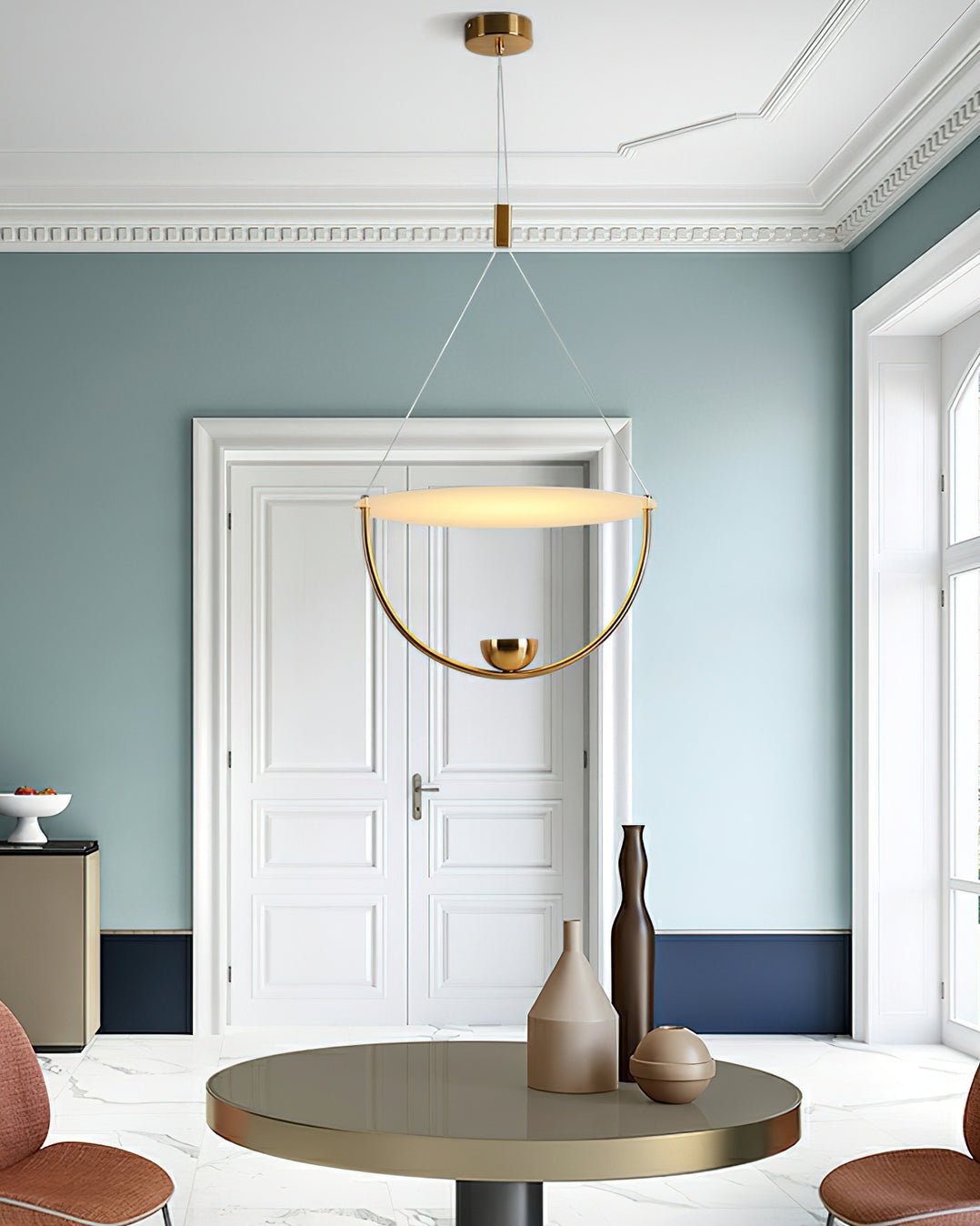 Vecaros Modern Minimalist Disc Pendant Lamp - Letslighting