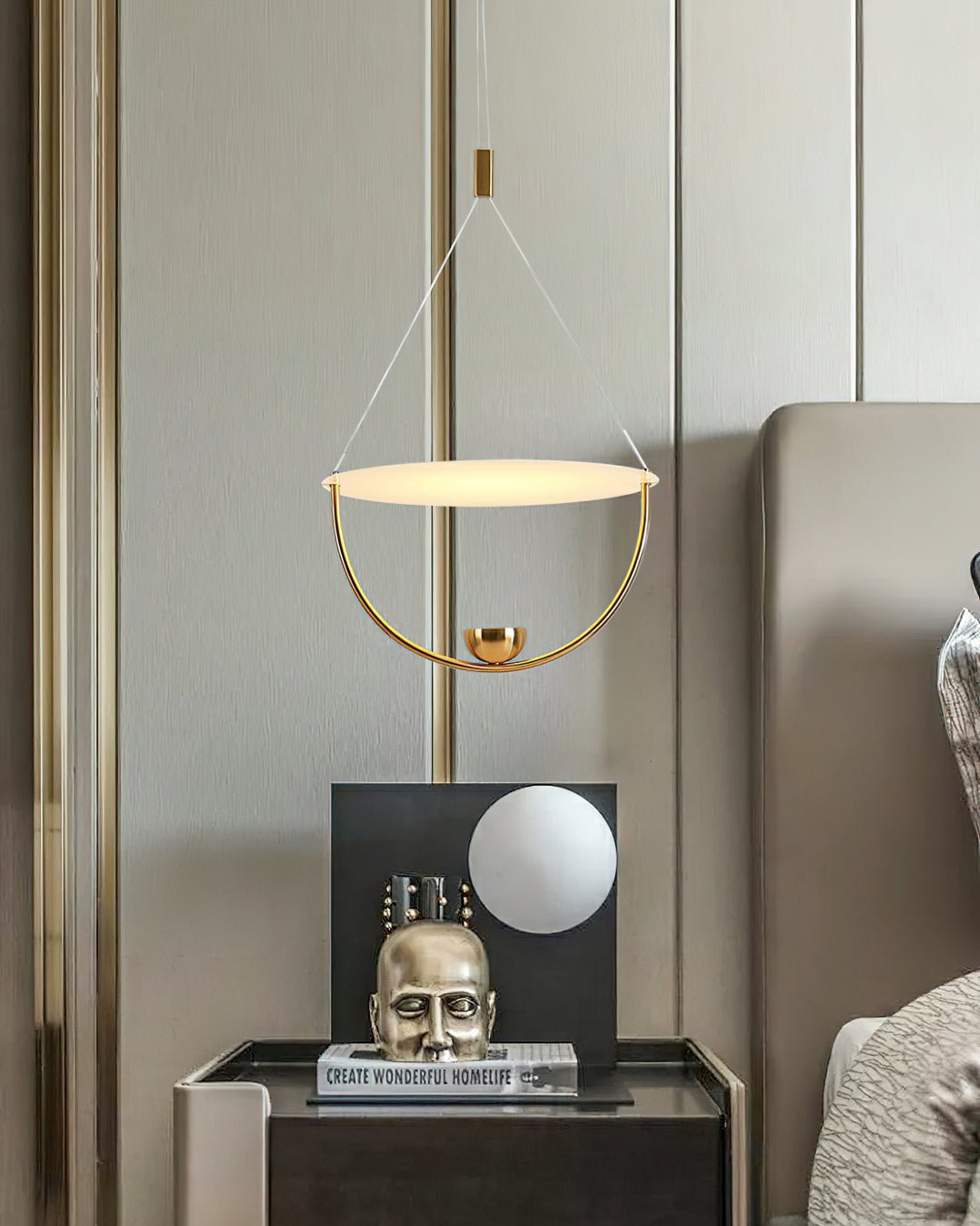 Vecaros Modern Minimalist Disc Pendant Lamp - Letslighting