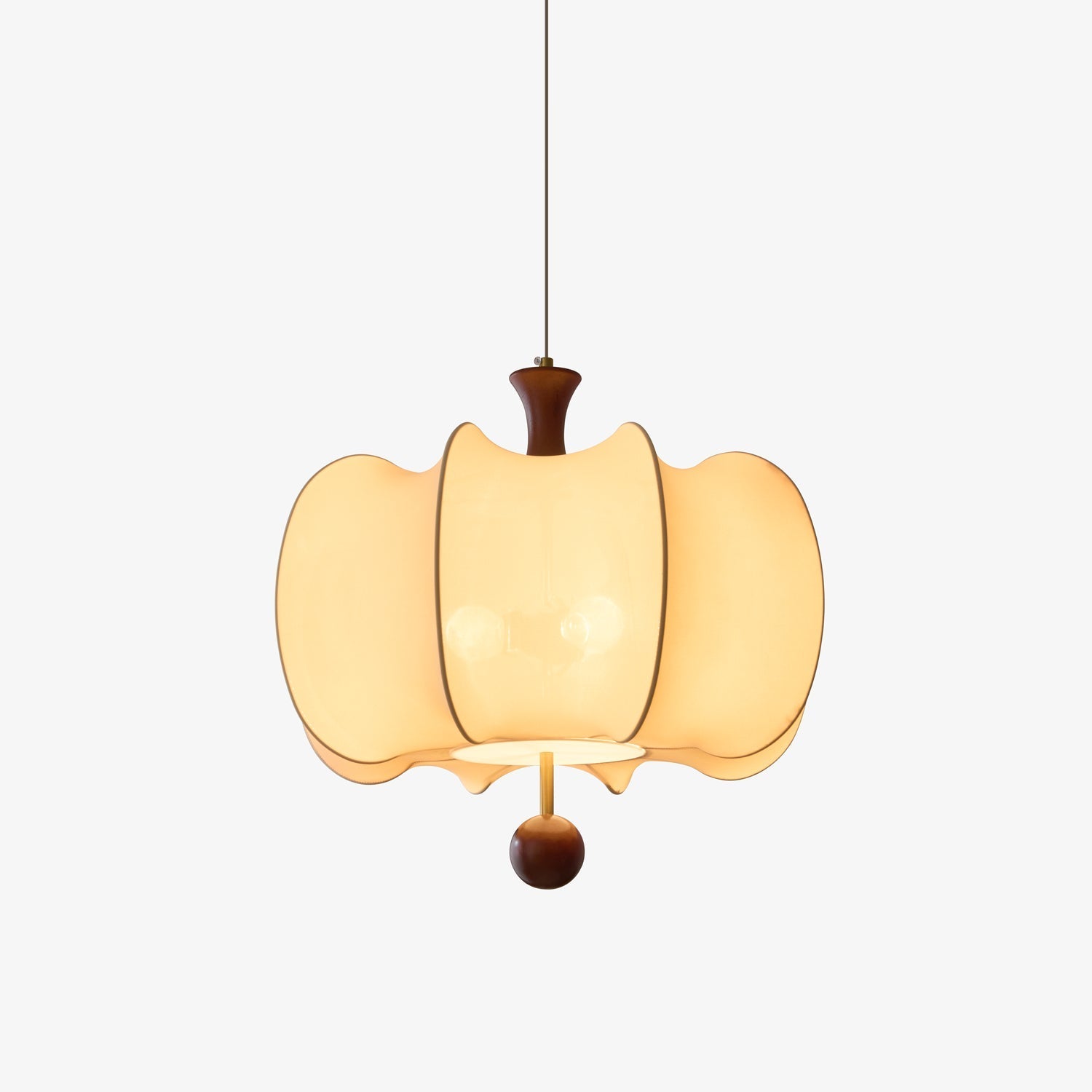 Calithra Fabric Wood Pendant Light - Letslighting