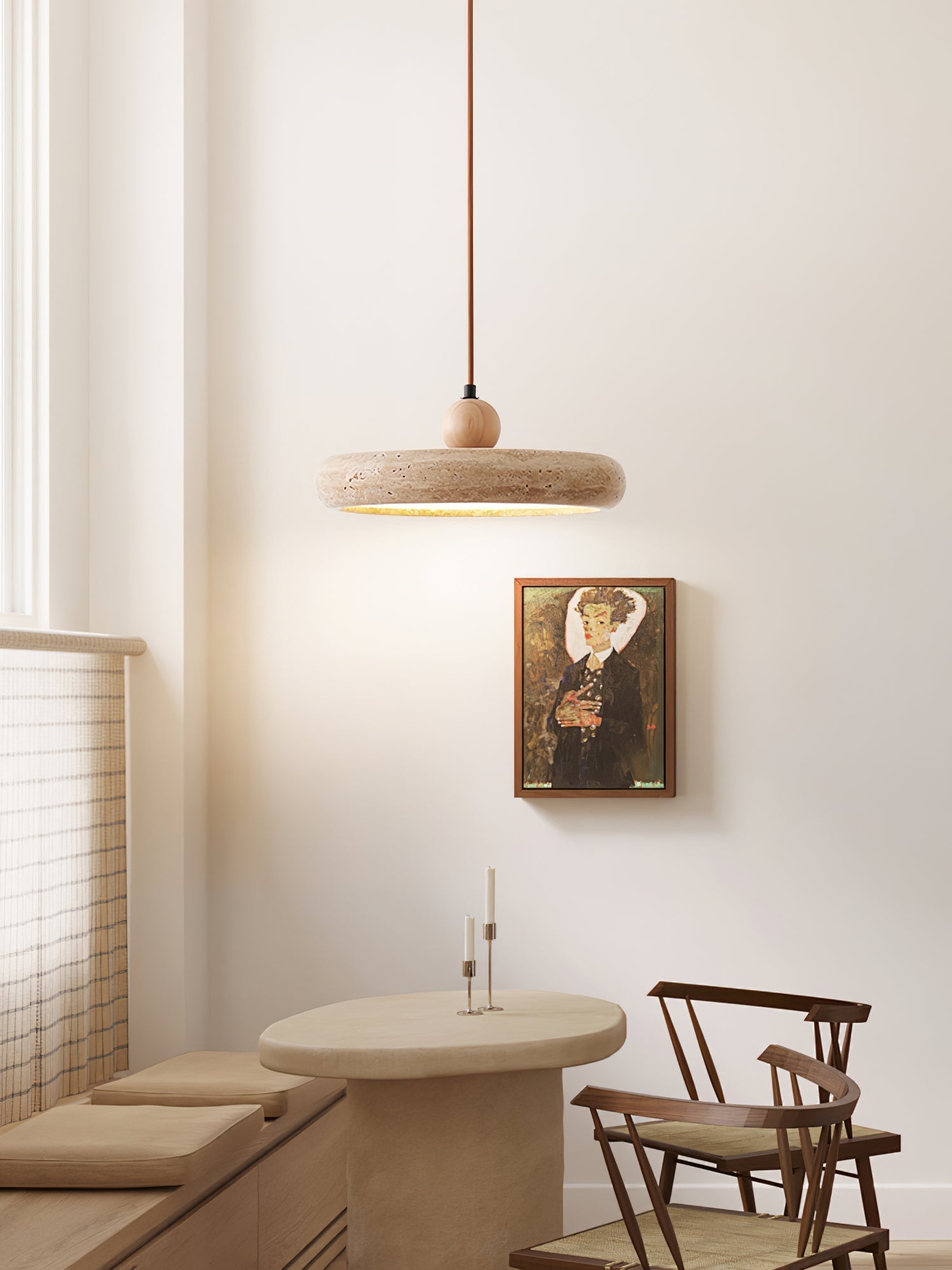 Zesolor Minimalist Travertine Pendant Light - Letslighting
