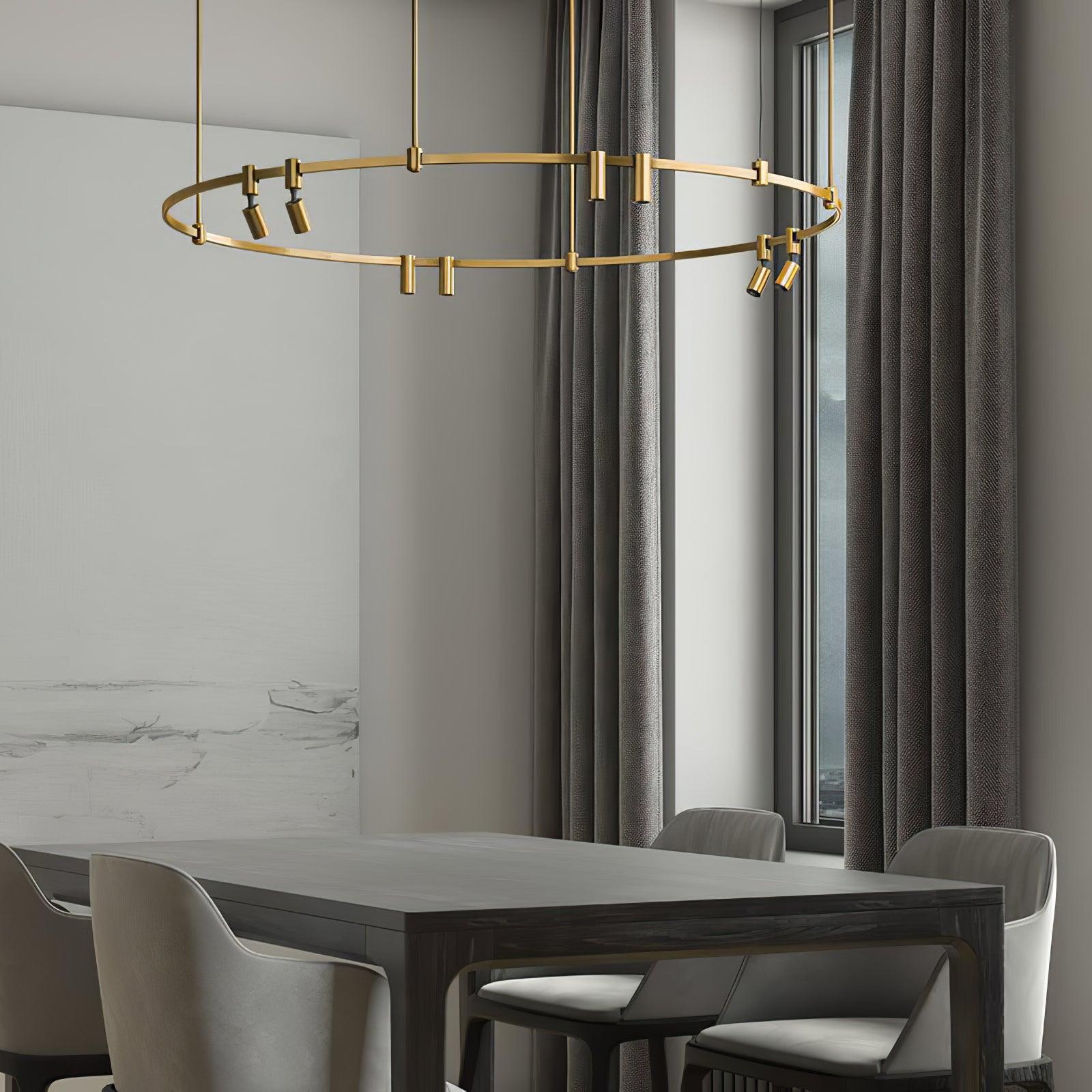 Ivrinir Ringed Brass Pendant Lamp - Letslighting