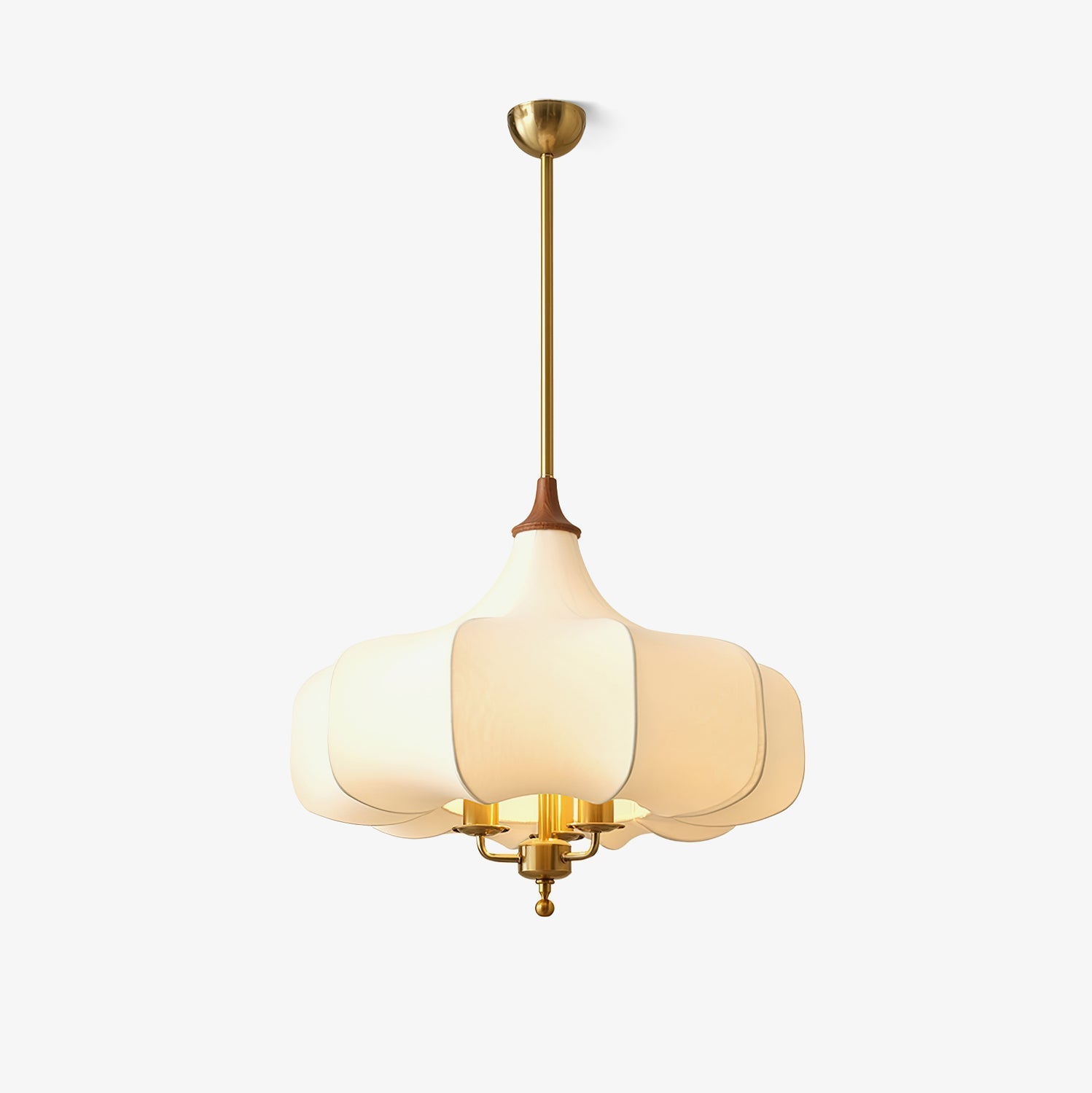 Fioren Fabric & Wood Pendant Light - Letslighting