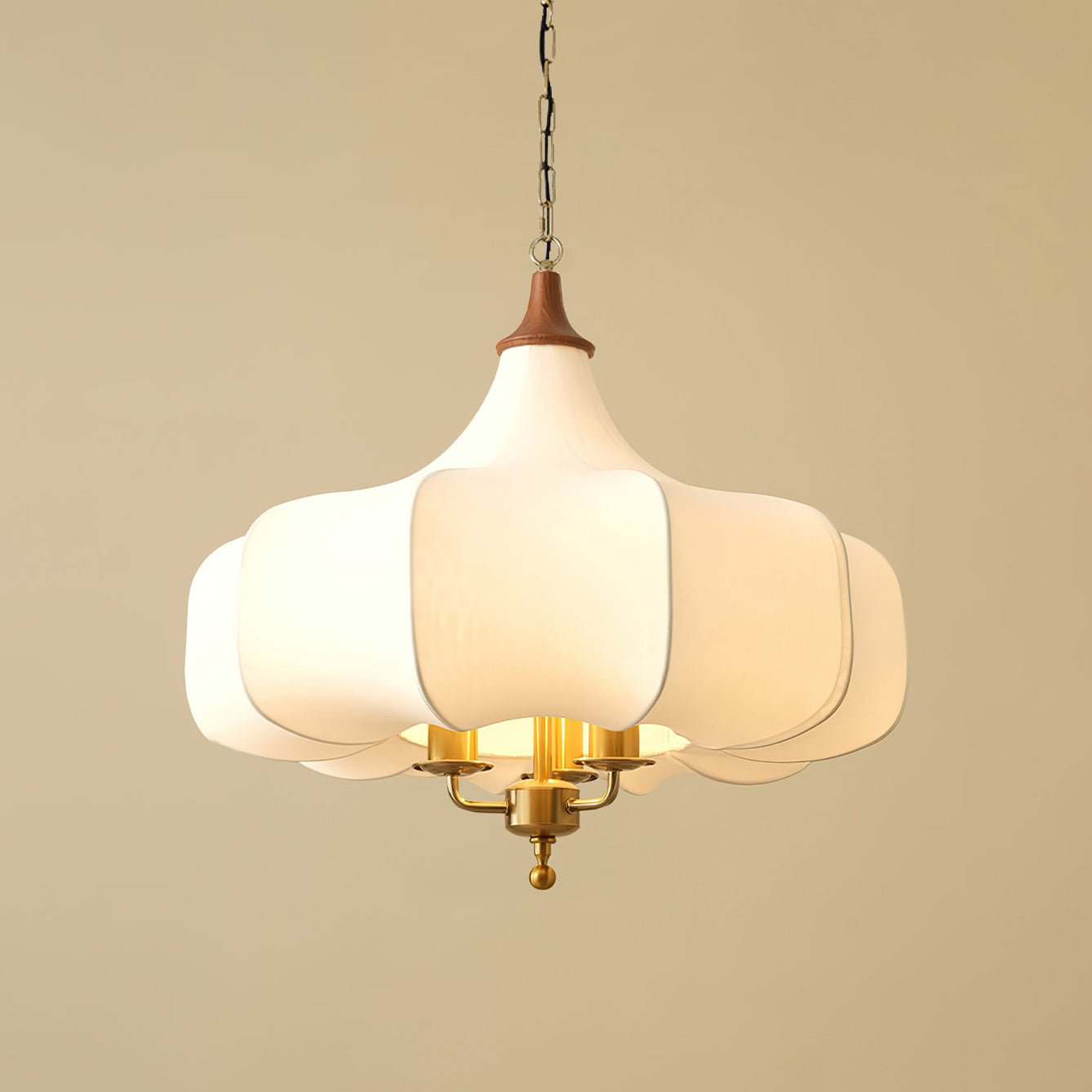 Fioren Fabric & Wood Pendant Light - Letslighting